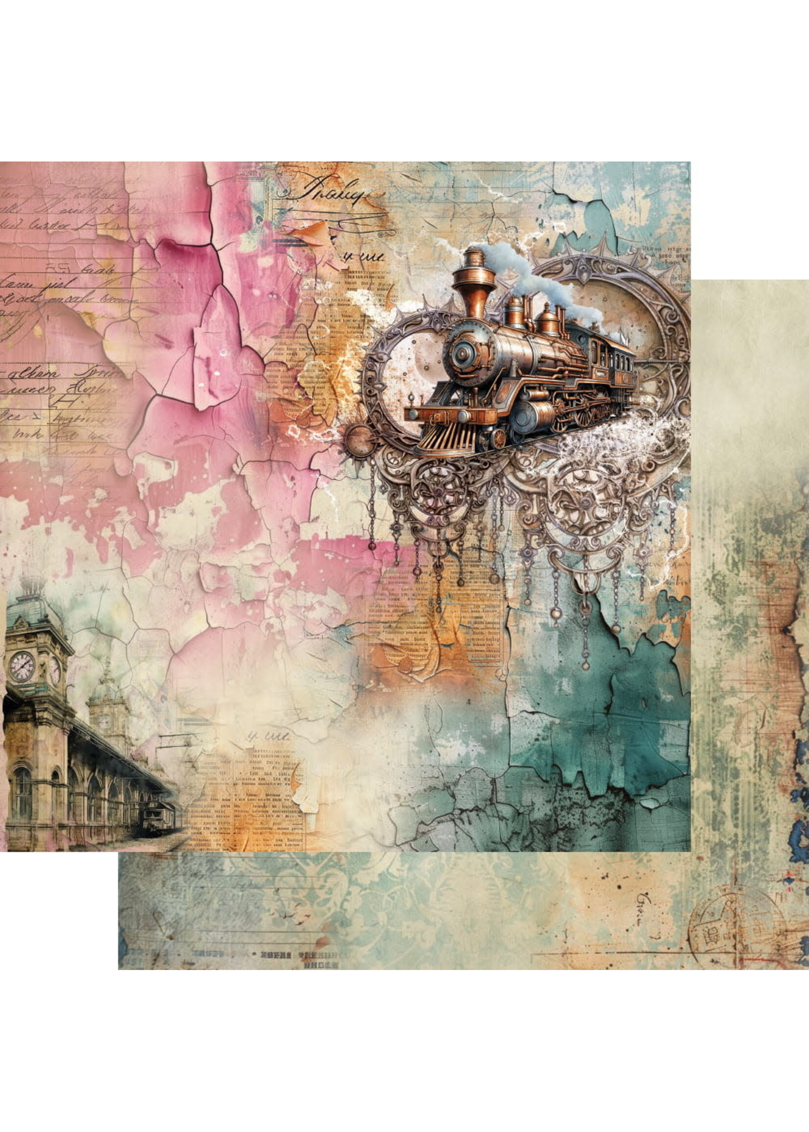 Papierset 8x8'' Steampunk Time AA-ST-08