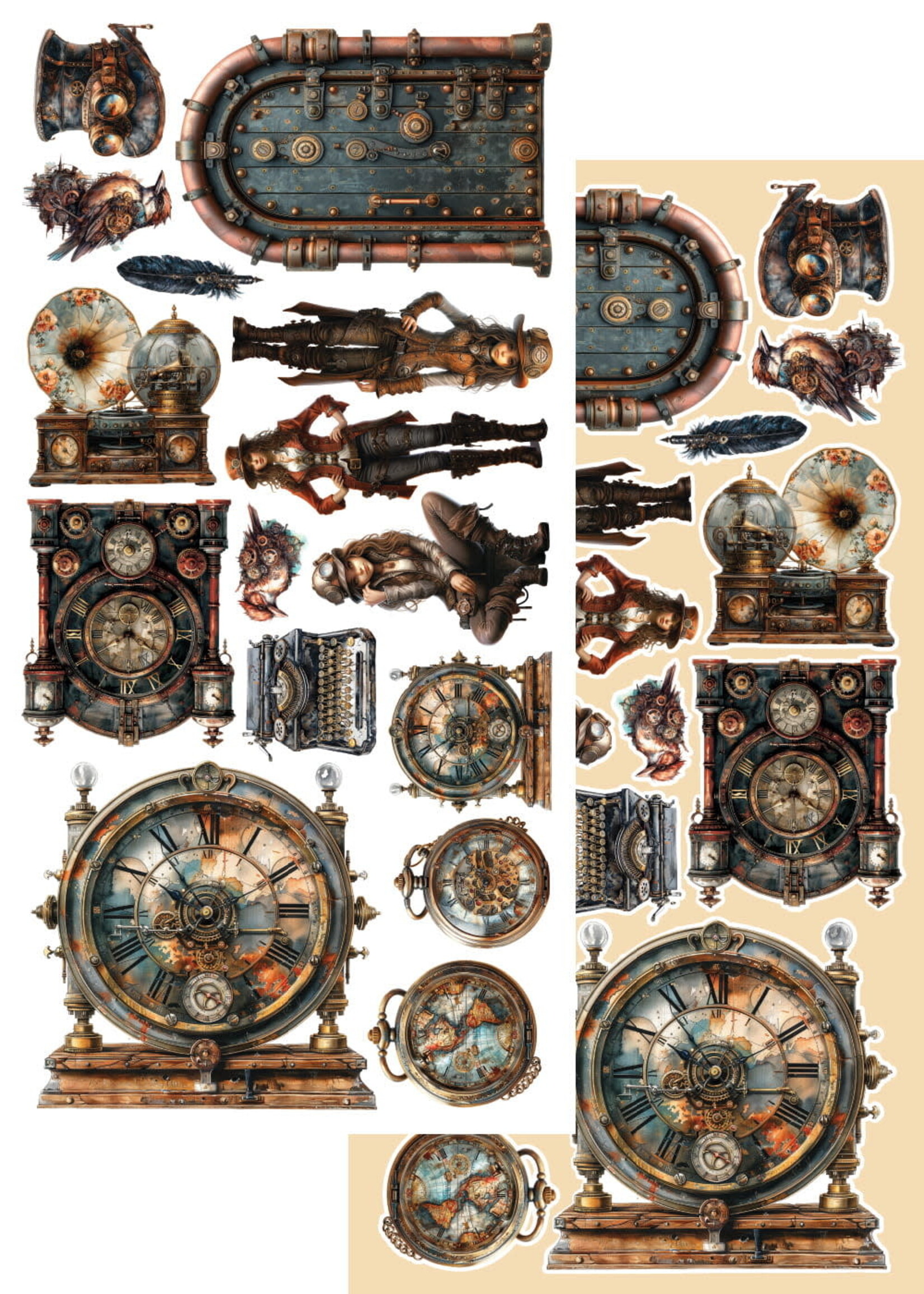 Steampunk Time AA-ST-10 plaatjes pakket