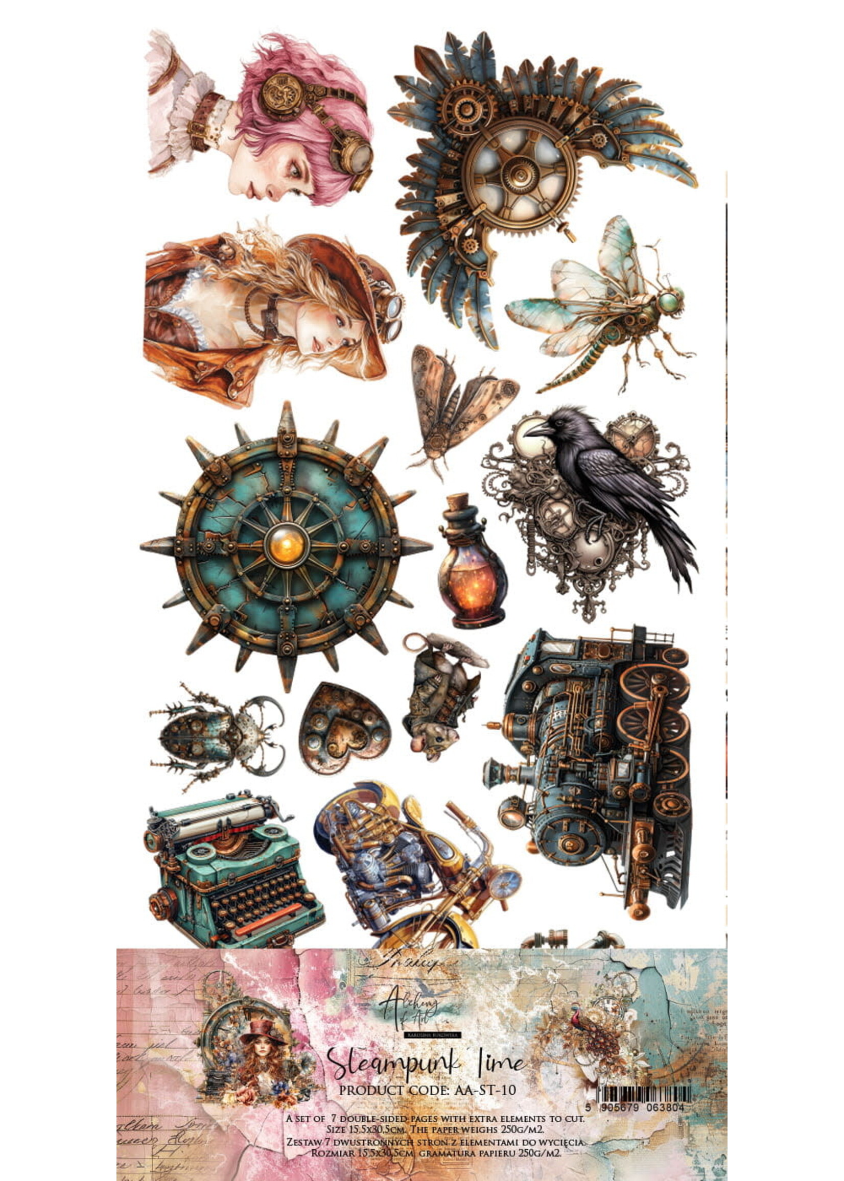 Steampunk Time AA-ST-10 plaatjes pakket