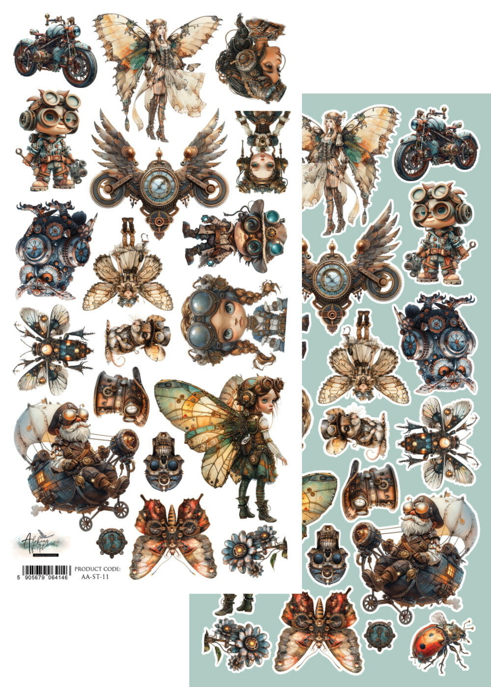 Steampunk Time AA-ST-10 plaatjes pakket