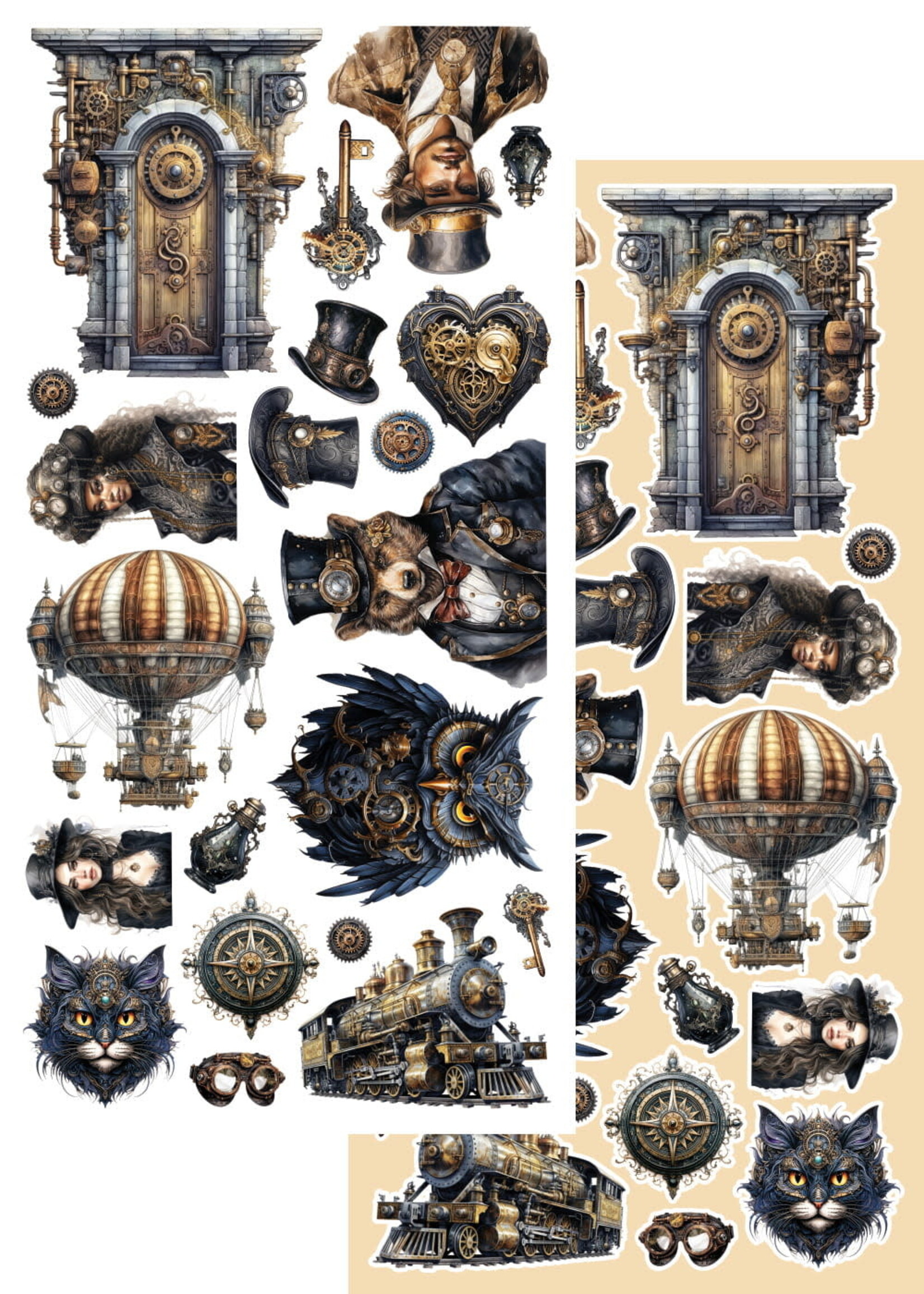 Steampunk Time AA-ST-10 plaatjes pakket