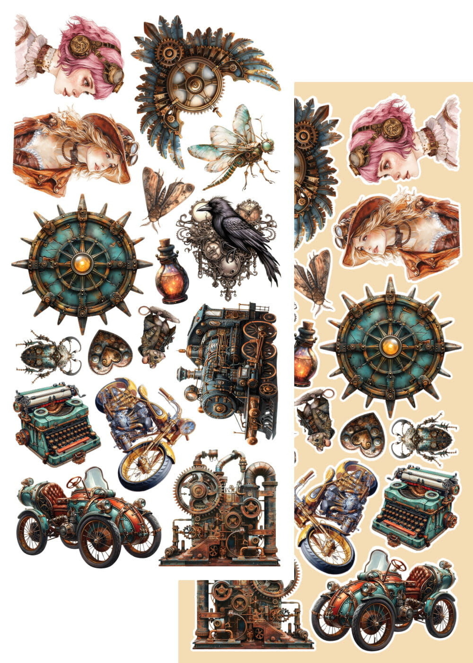 Steampunk Time AA-ST-10 plaatjes pakket