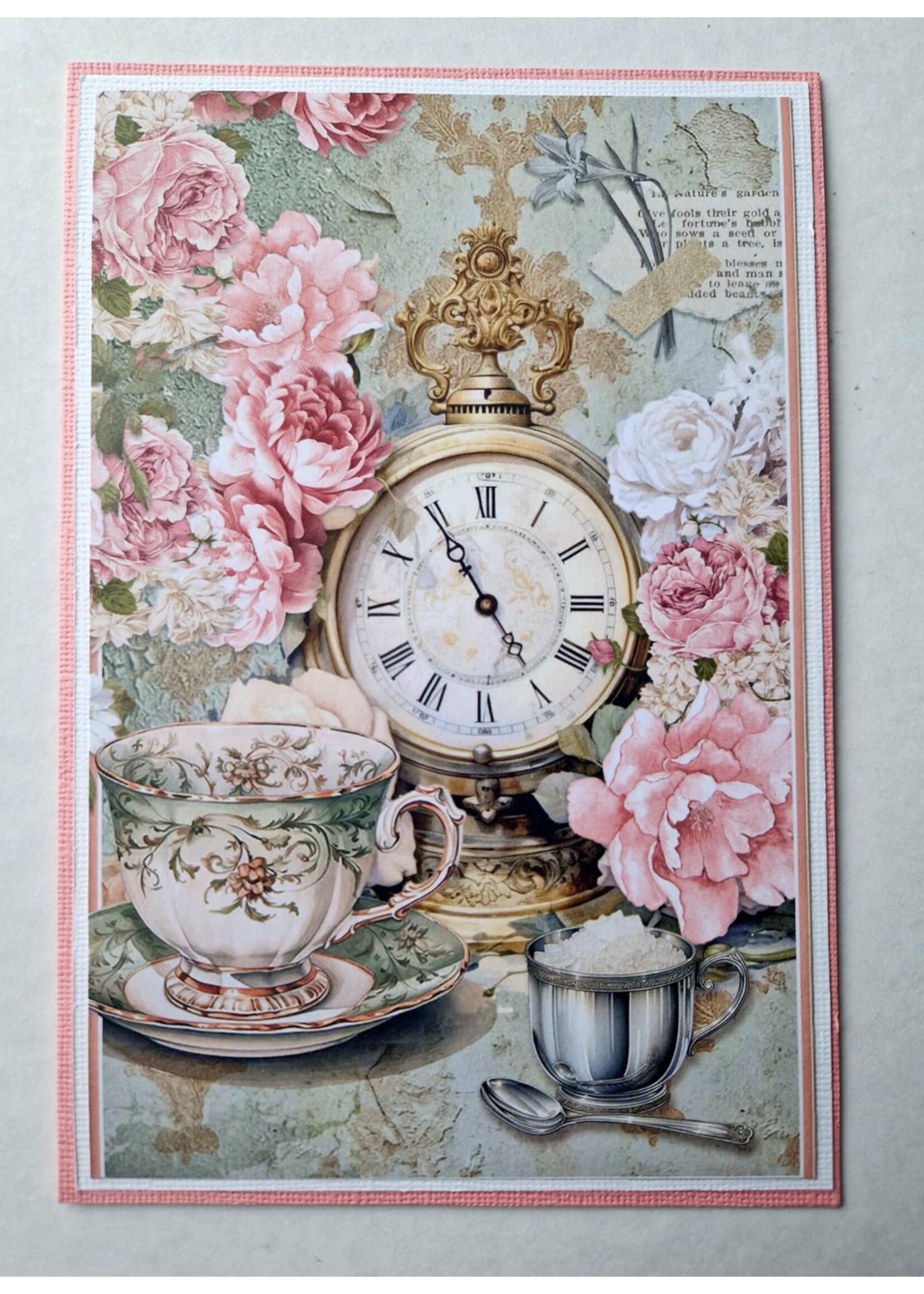 Hightea mini album met theezakjes en chocolade reep
