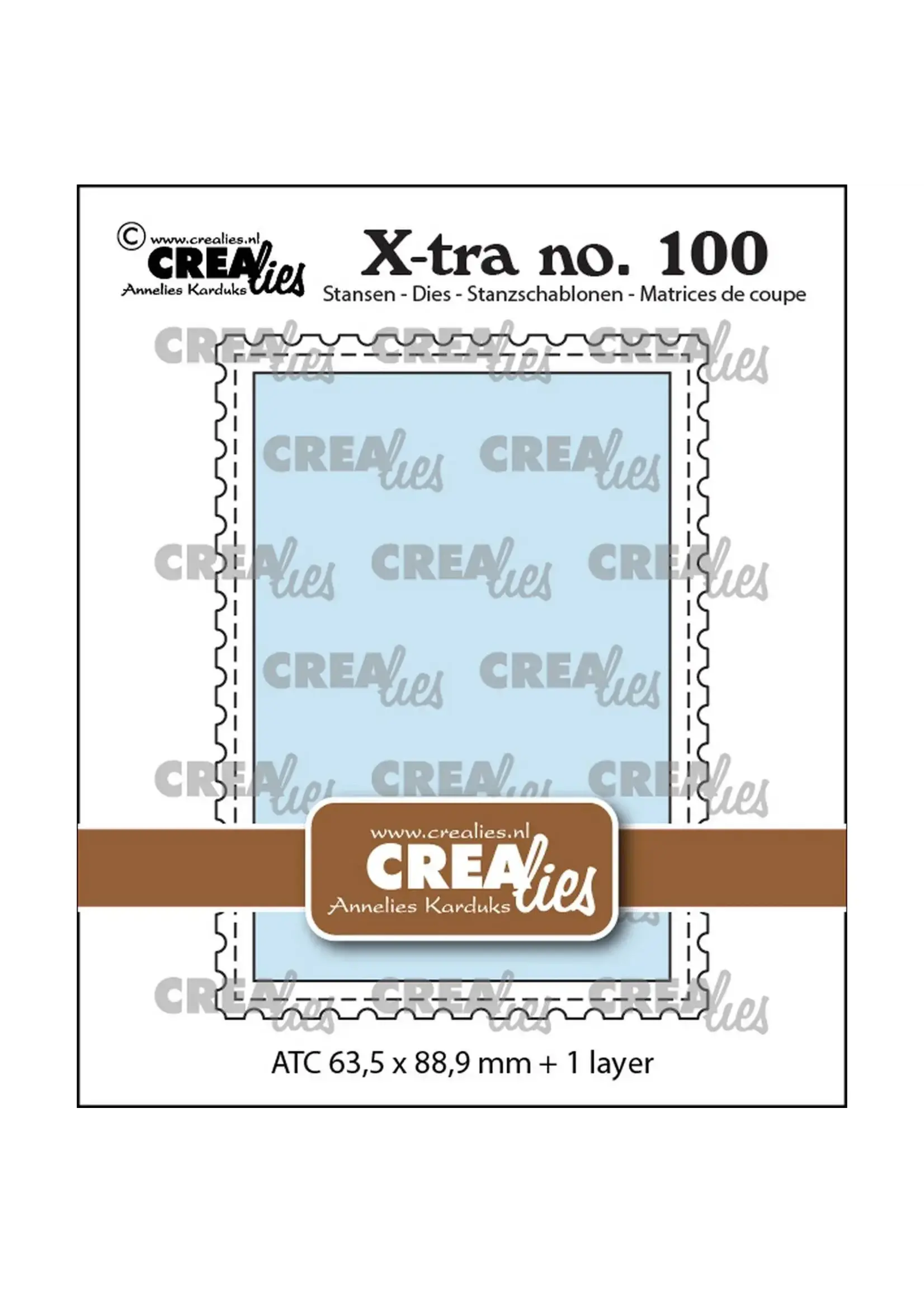 Crealies • Snijmal Atc Met Postzegelrand Crealies CLXTRA100