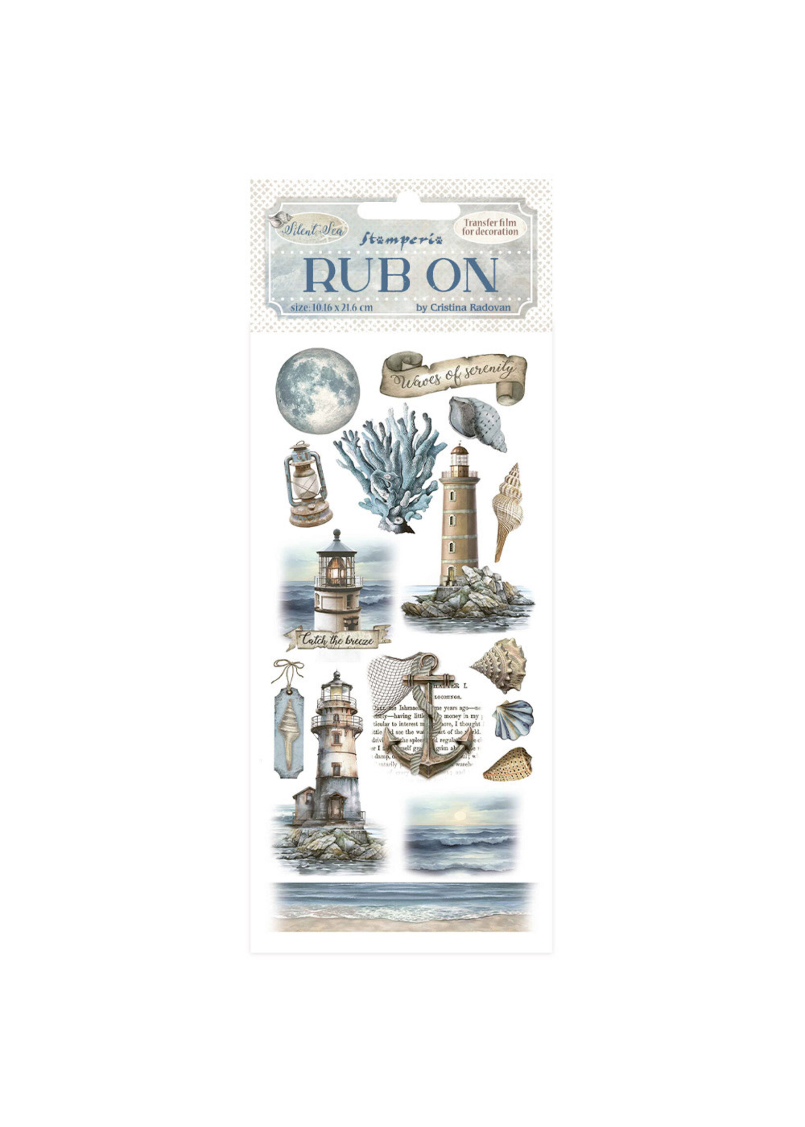 Rub-on cm 10,16x21,6 - Stille Zee vuurtoren CME-code: DFLRB154