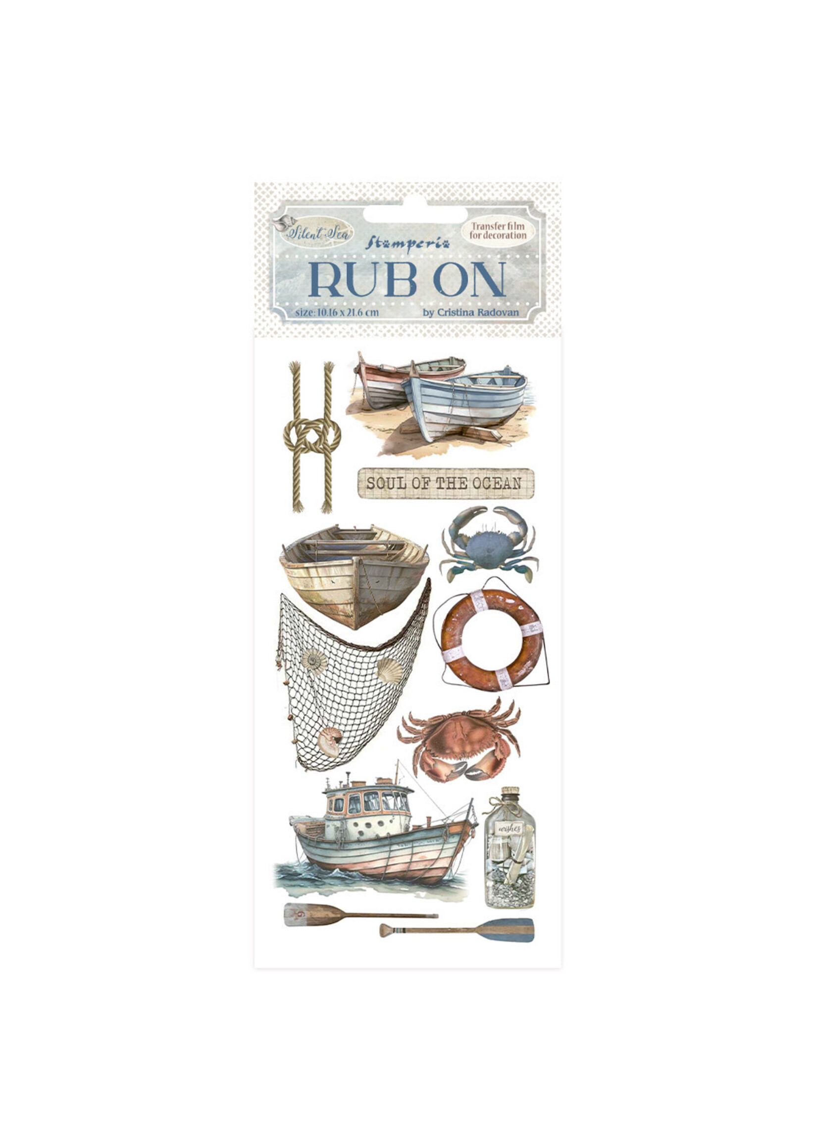 Rub-on cm 10,16x21,6 - Stille Zee boot CME-code: DFLRB155