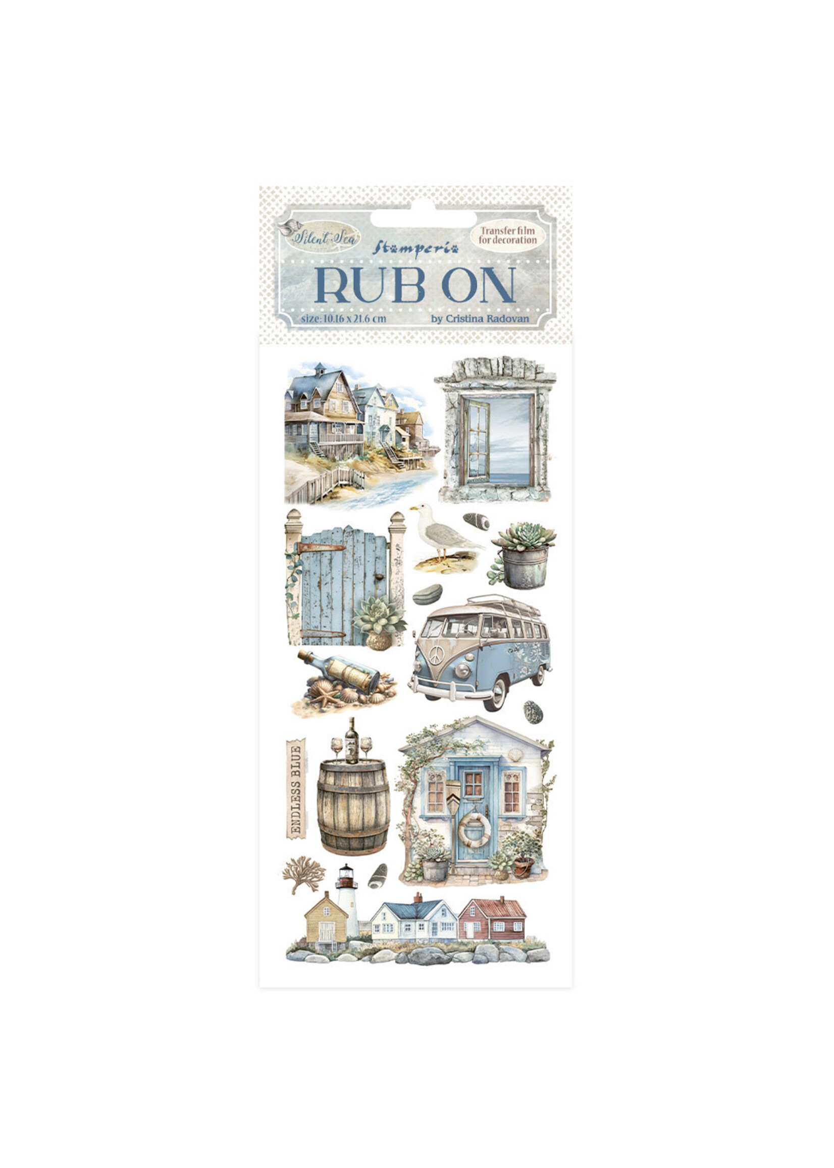 Rub-on cm 10,16x21,6 - Stil zeelandschap CME-code: DFLRB157