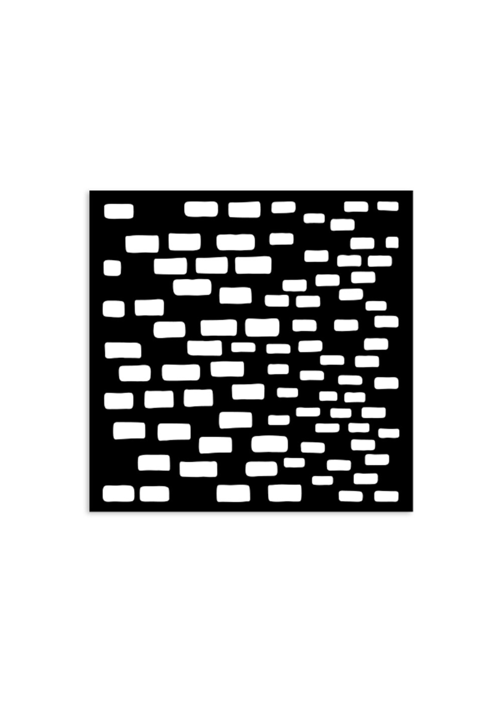 Dik sjabloon cm 12X12 - Silent Sea bricks patroon CME-code: KSTDS44