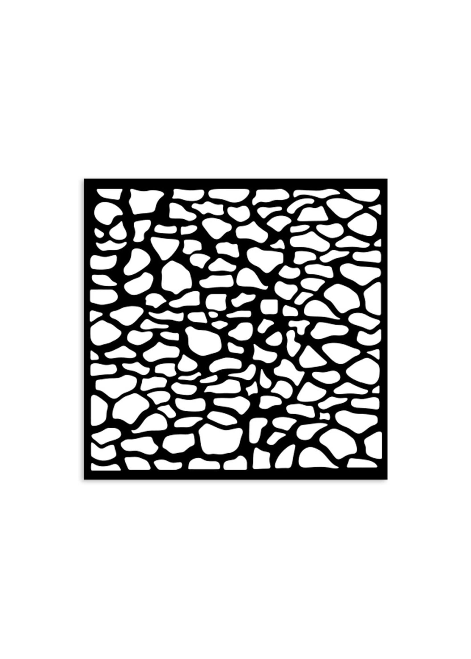 Dik sjabloon cm 12X12 - Silent Sea stones patroon CME-code: KSTDS45