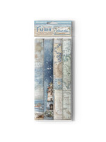 Pak 4 vellen stof cm 30x30 - Silent Sea CME-code: SBPLT45