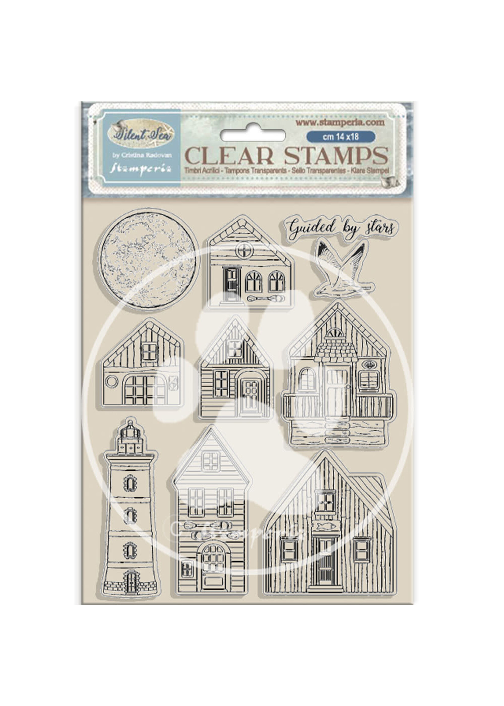 Acryl stempel cm 14x18 - Stil Zeelandschap CME-code: WTK218