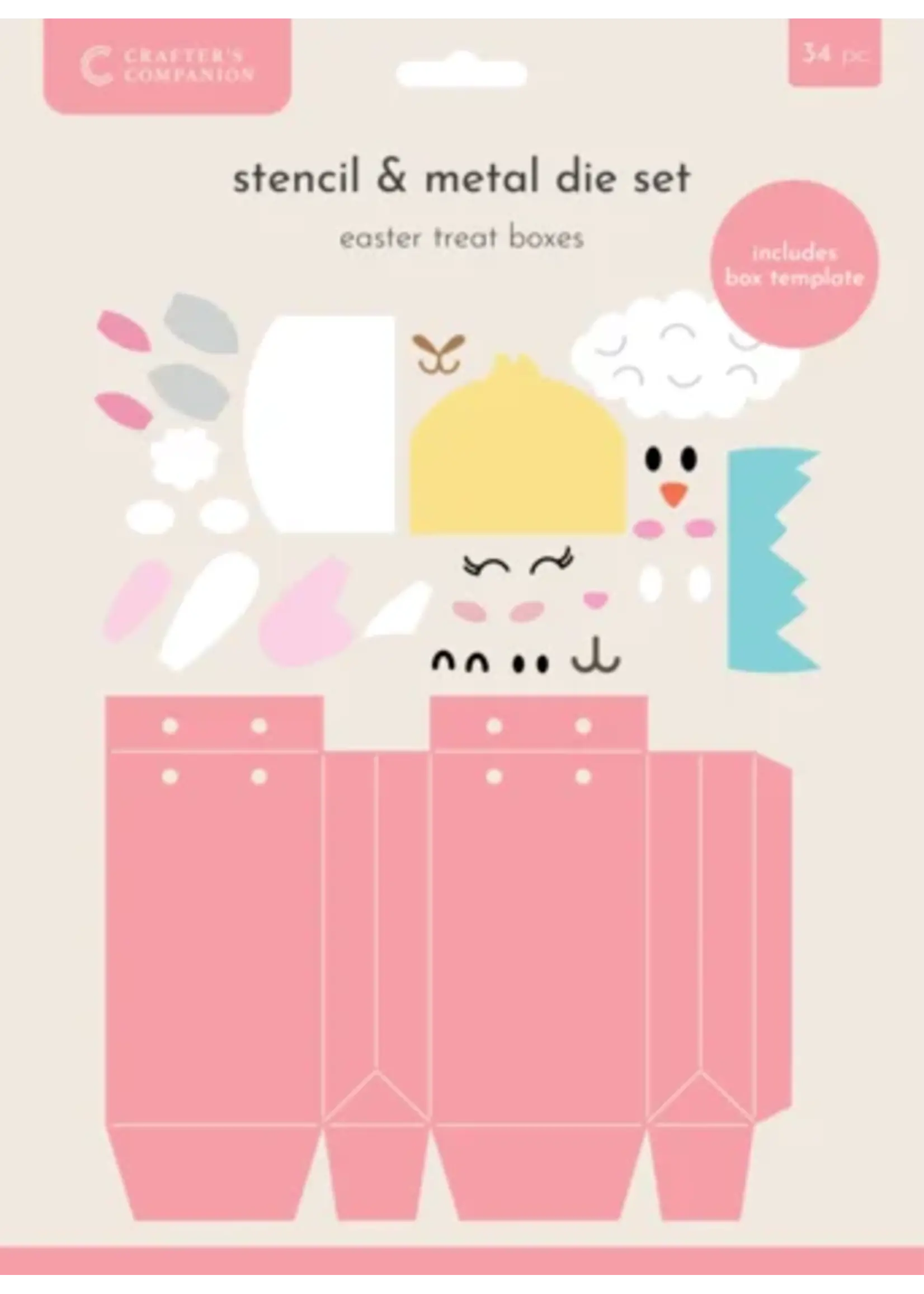 Easter Treat Boxes Metal Die Template (CC-MD-TEMP-EATB)