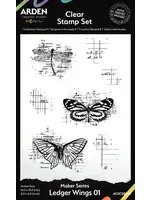 Maker Series 4x6 Inch Clear Stamp Set - Ledger Wings 01 (7pcs) (ACSCS0002)