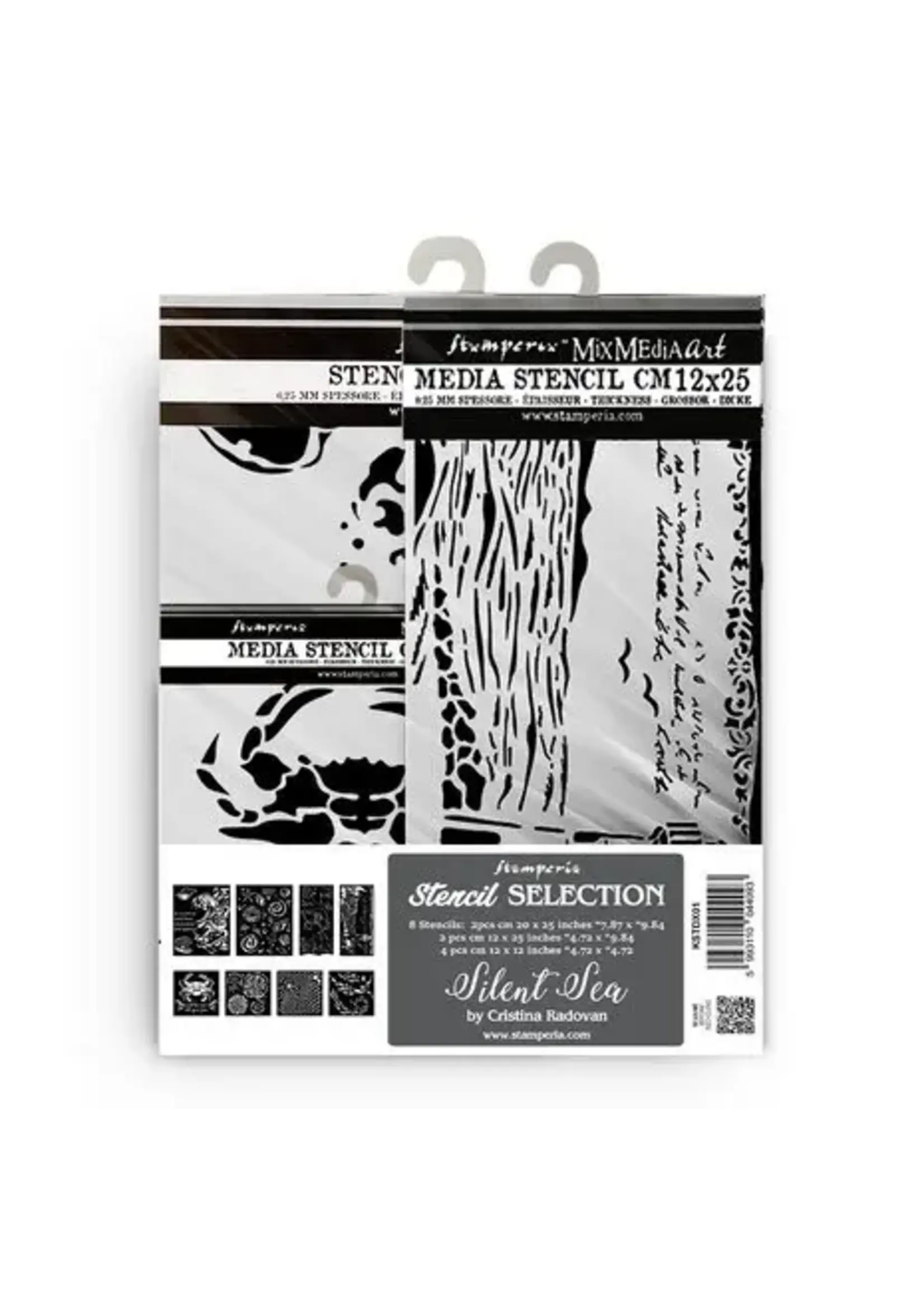 Silent Sea Thick Stencil Assortment (8pcs) (KSTDX01)
