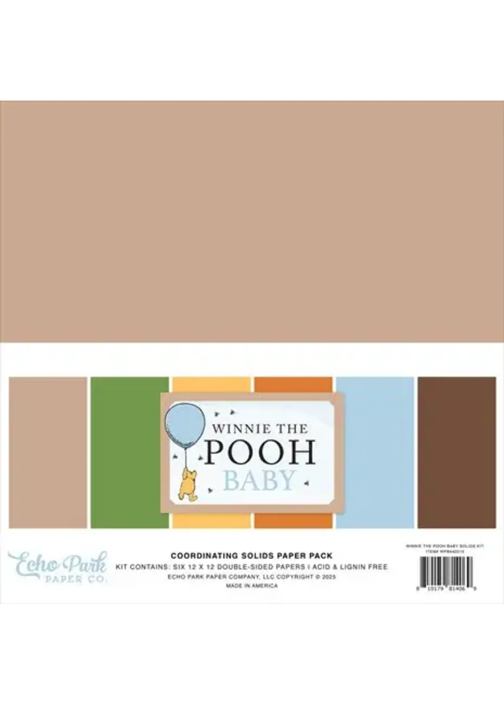 Winnie The Pooh Baby 12x12 Inch Coordinating Solids Paper Pad (WPB442015)