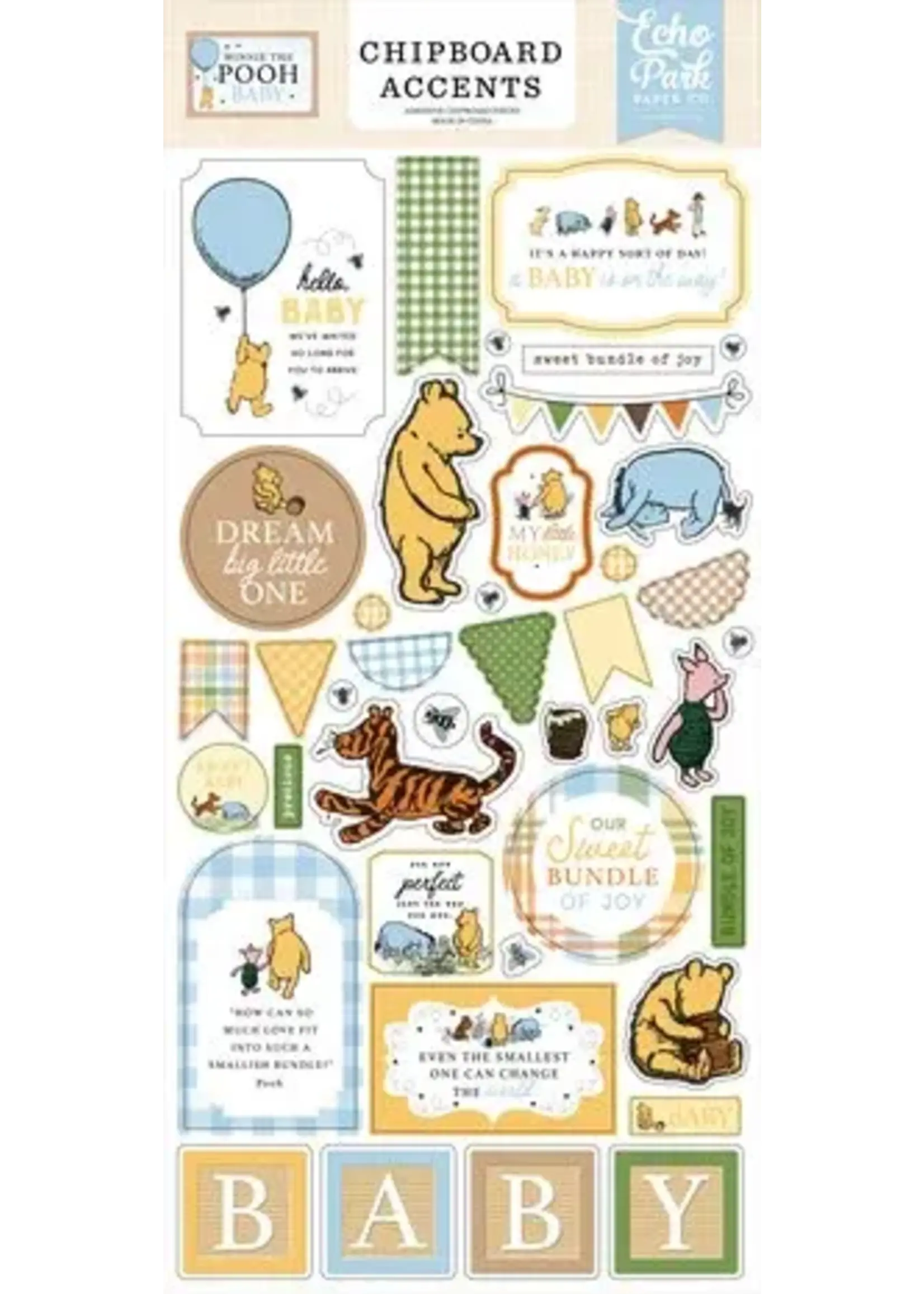 Winnie The Pooh Baby Chipboard Accents (WPB442021)