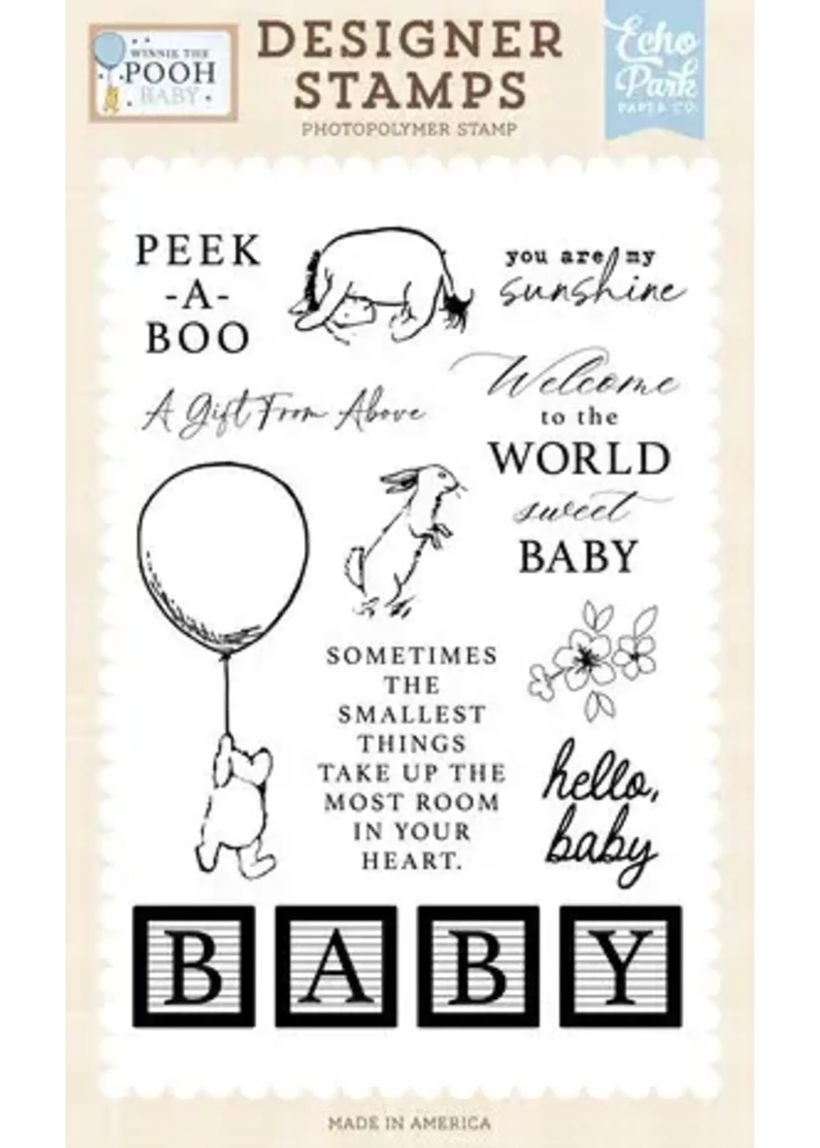 Winnie The Pooh Baby Designer Stamps Peek A Boo (WPB442045)