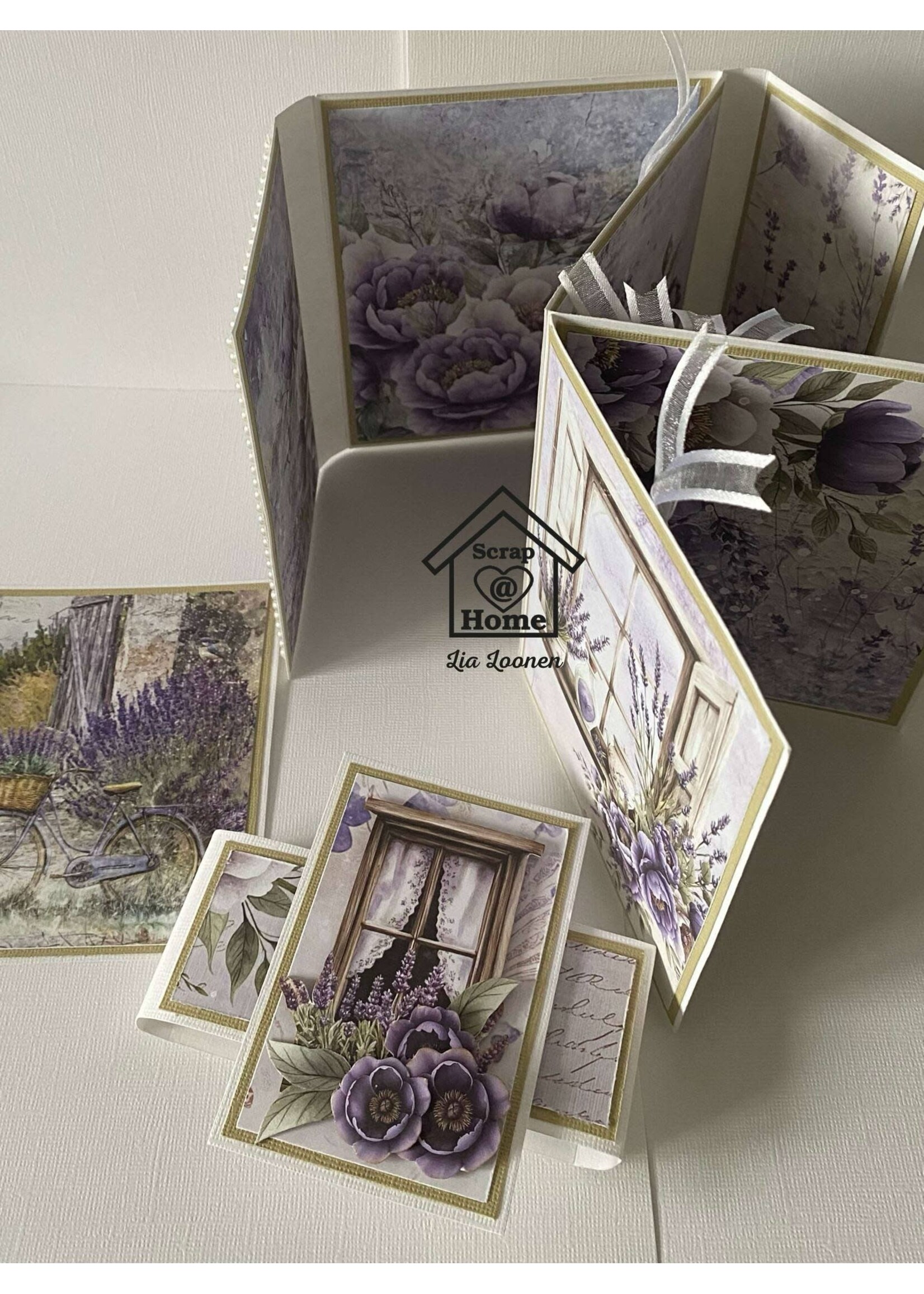 Albumkaart met pockets en labels Lia