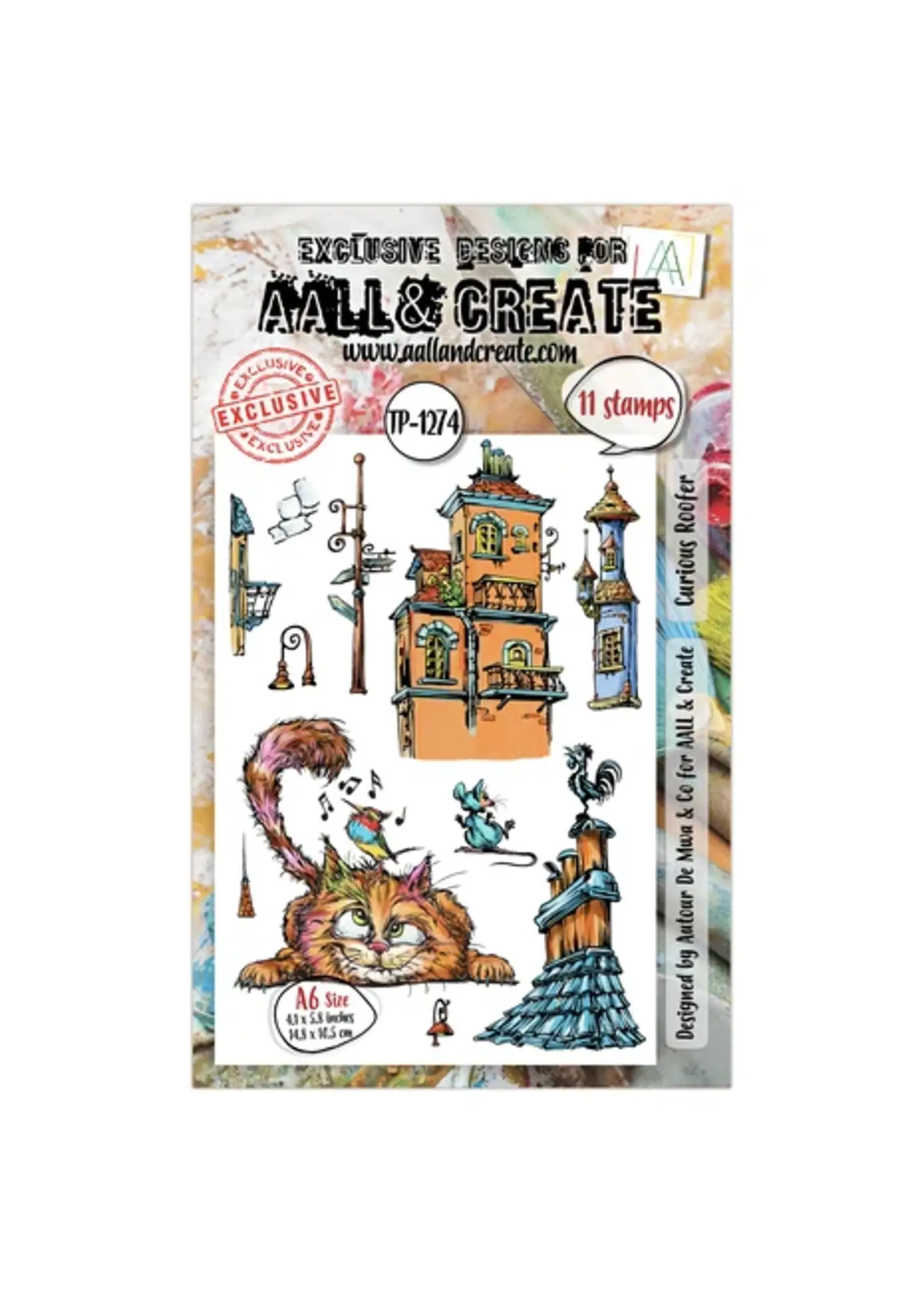 Streetwise Snouts A6 Stamp Set Curious Roofer (AALL-TP-1274)
