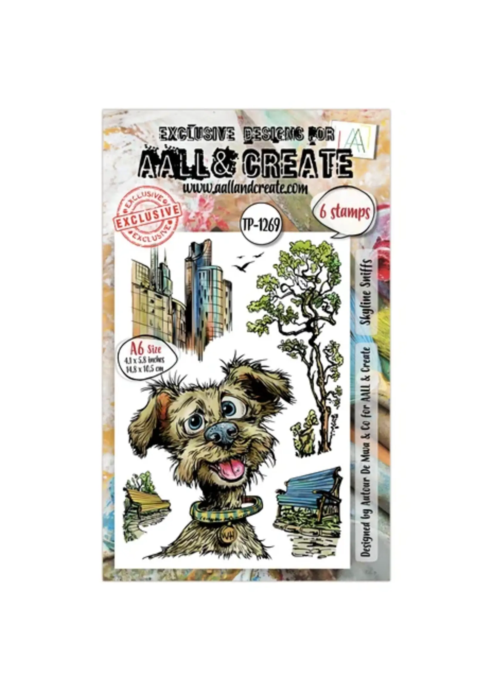 Streetwise Snouts A6 Stamp Set Skyline Sniffs (AALL-TP-1269)