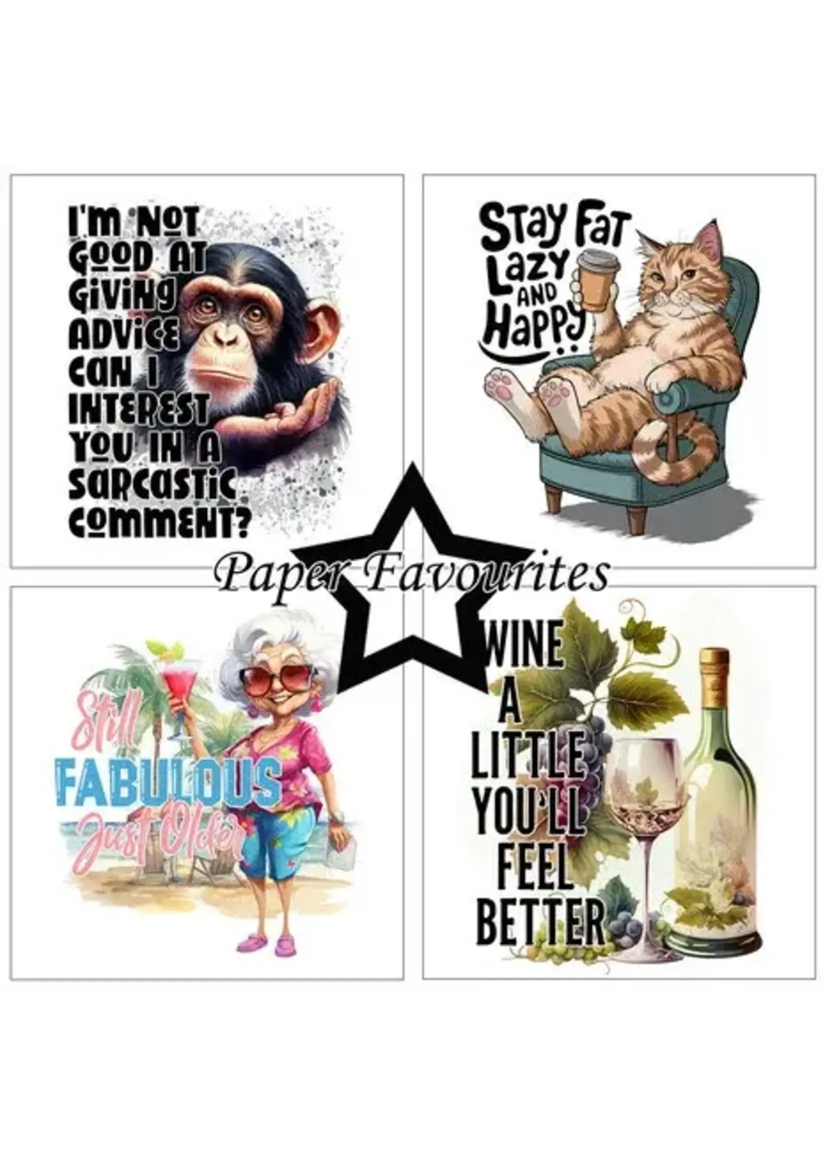 Funny Quotes #1 6x6 Inch Paper Pad (PF524)
