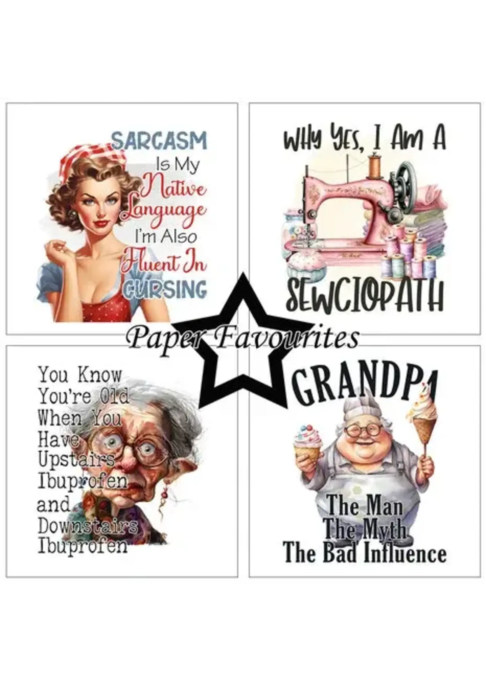 Funny Quotes #2 6x6 Inch Paper Pad (PF525)