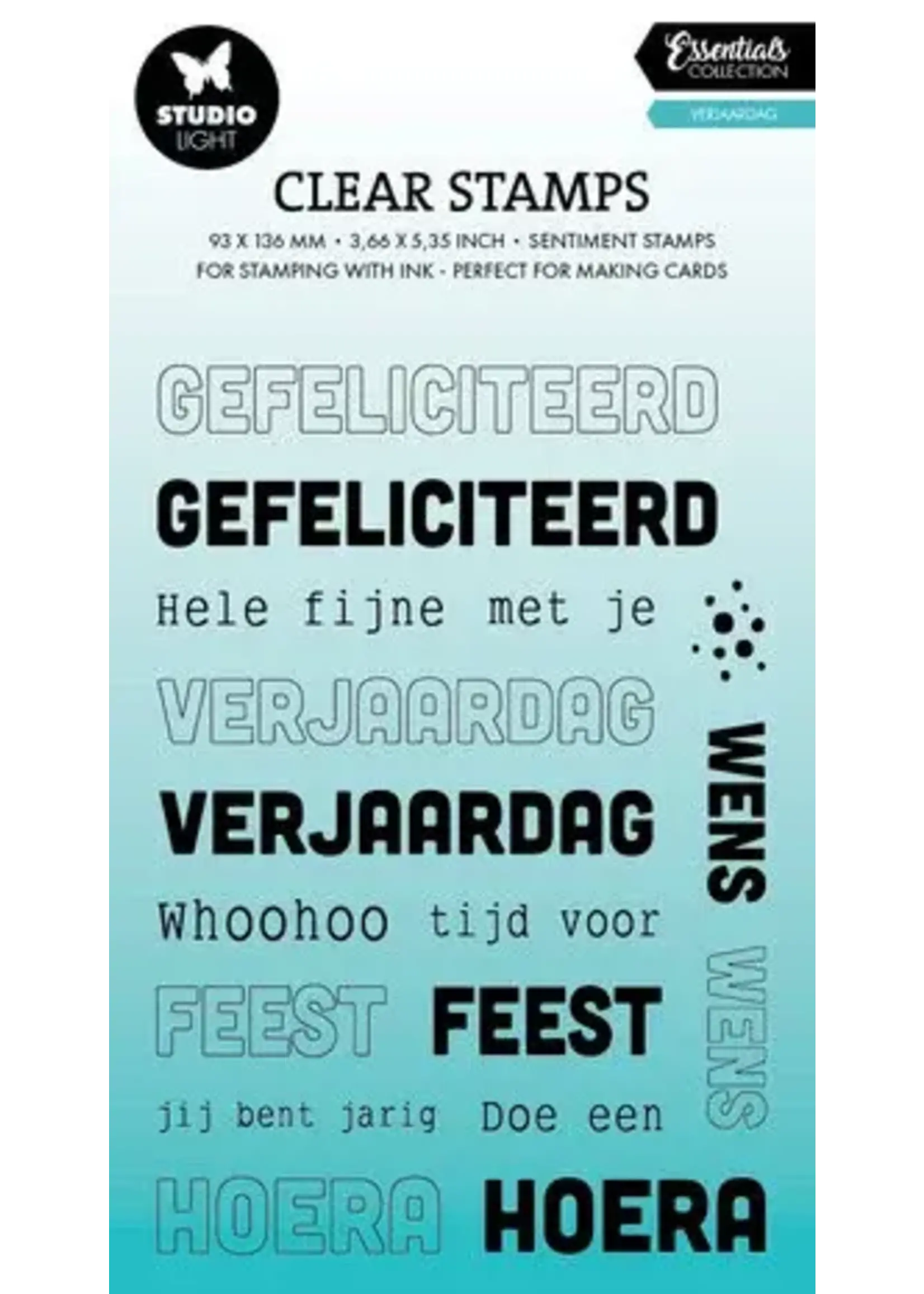 Verjaardag Teksten Essentials Clear Stamp (SL-ES-STAMP764)