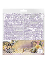 JMA-GB-ACS14 - Acetate Sheets White & dark purple Growing & Blooming nr.14