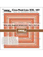 Crea-Nest-Lies XXL Stansen No. 167 Vierkanten Met Kleine Schuine Streepjes (CLNestXXL167)