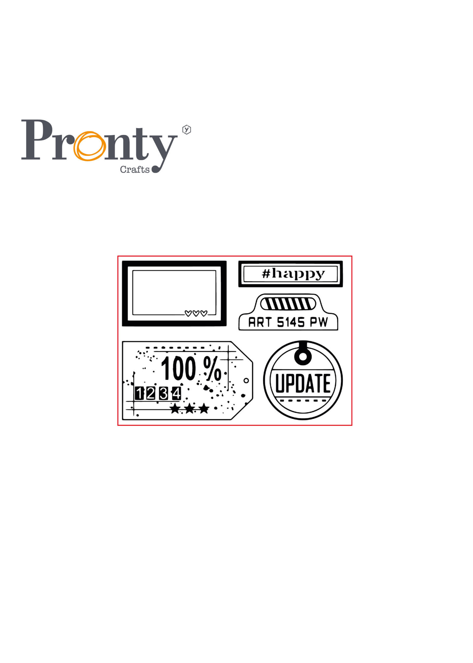 Pronty Crafts Rubber stamp Never enough 90 x 65 mm 497.003.017