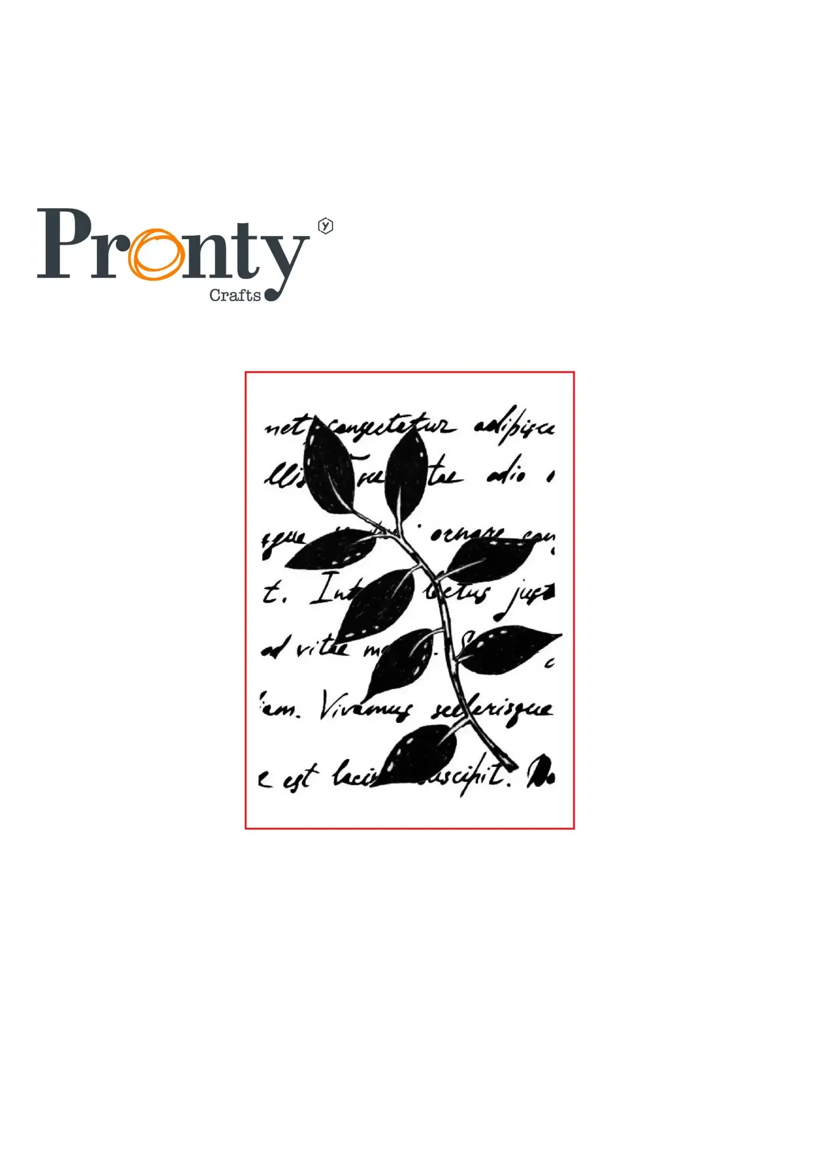 Pronty Crafts Rubber stamp Text with leaves 	497.003.019