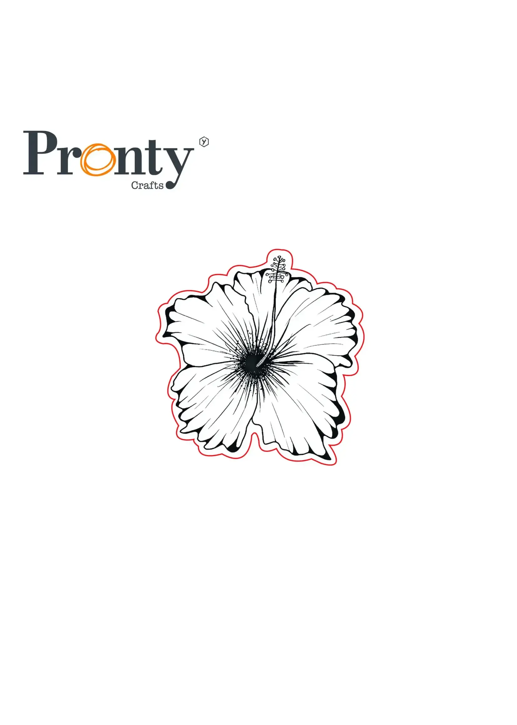 Pronty Crafts Rubber stamp Hibiscus 	497.003.018