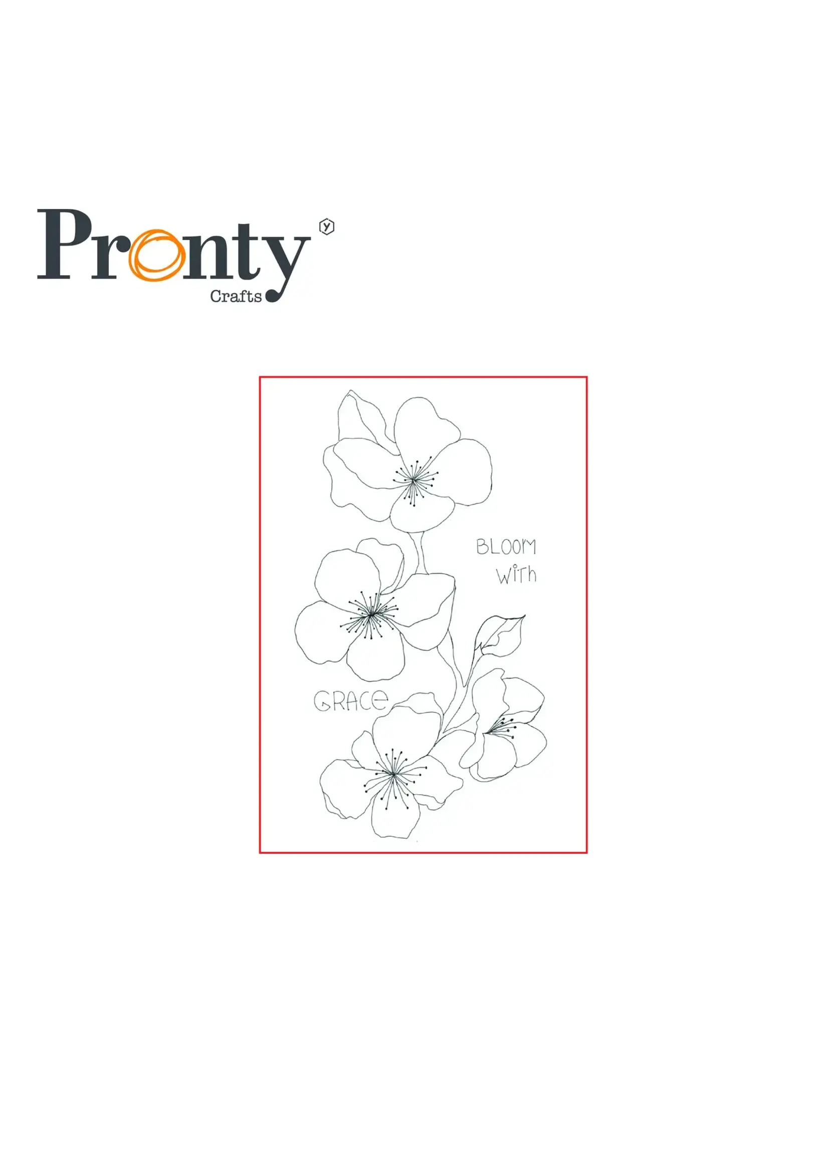 Pronty Crafts Rubber stamp Bloom with Grace 497.003.023