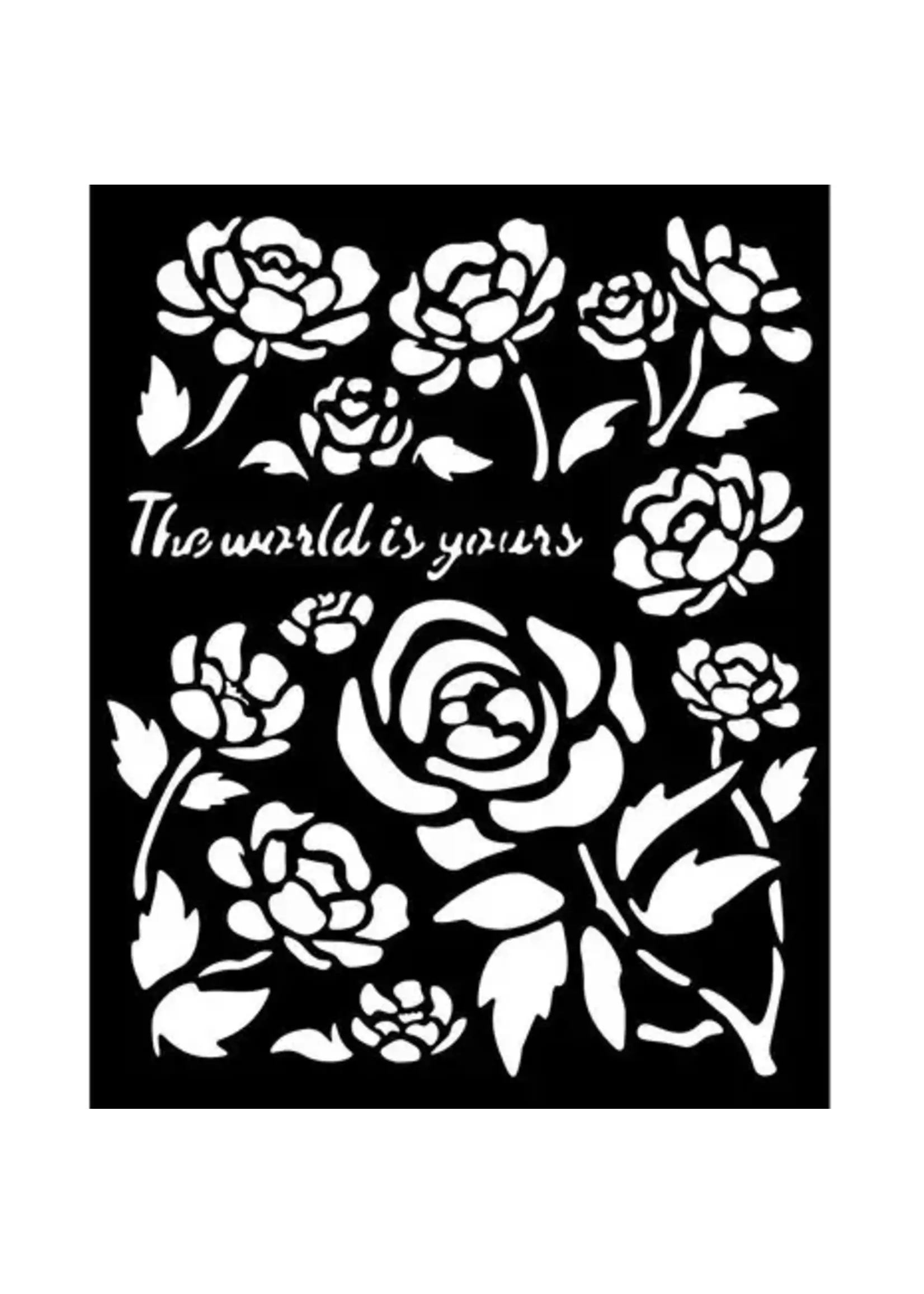 Timeless Thick Stencil 20x25cm Roses (KSTD179)