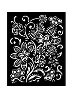 Timeless Thick Stencil 20x25cm Batik Flowers (KSTD180)