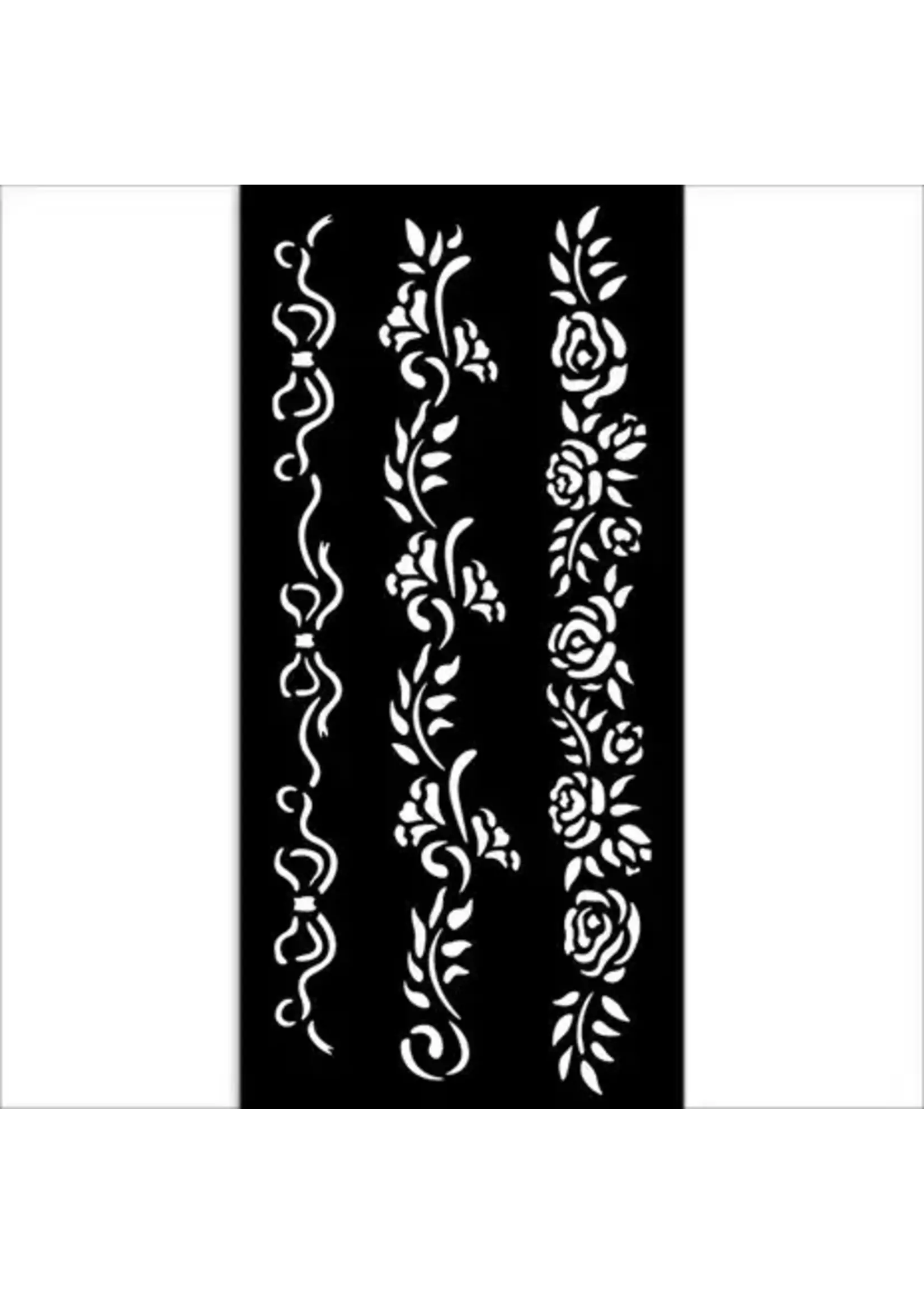 Timeless Thick Stencil 12x25cm 3 Borders (KSTDL118)