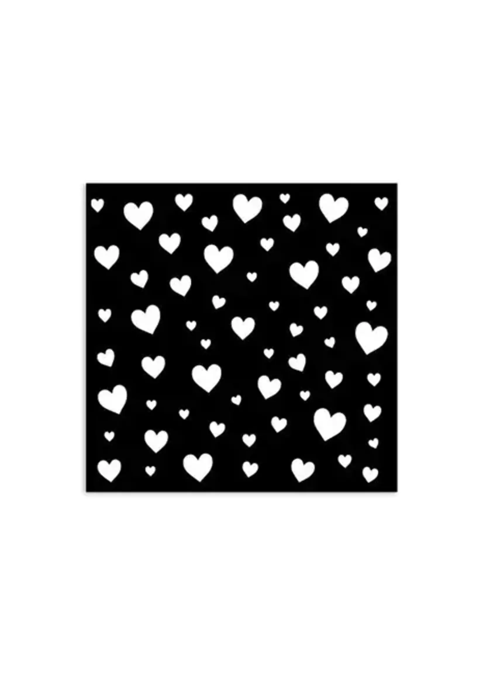Timeless Thick Stencil 12x12cm Hearts (KSTDS42)