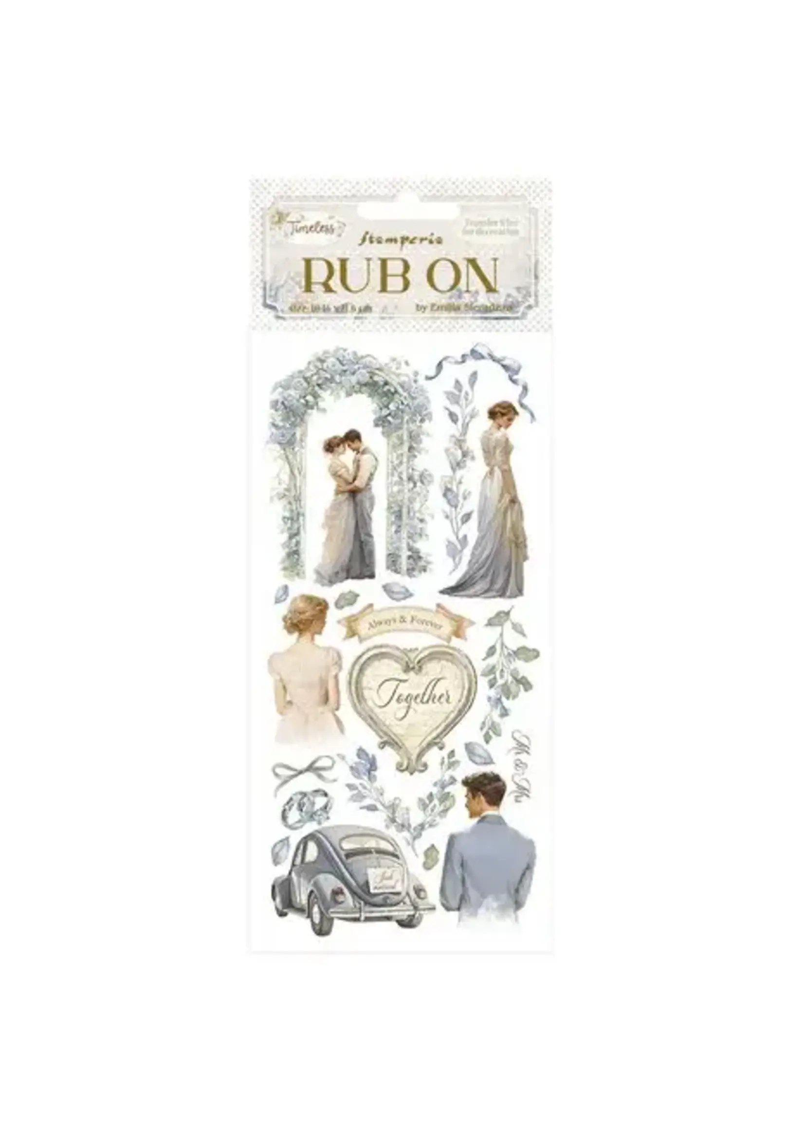 Timeless Rub-On 4x8,5 Inch Wedding (DFLRB162)