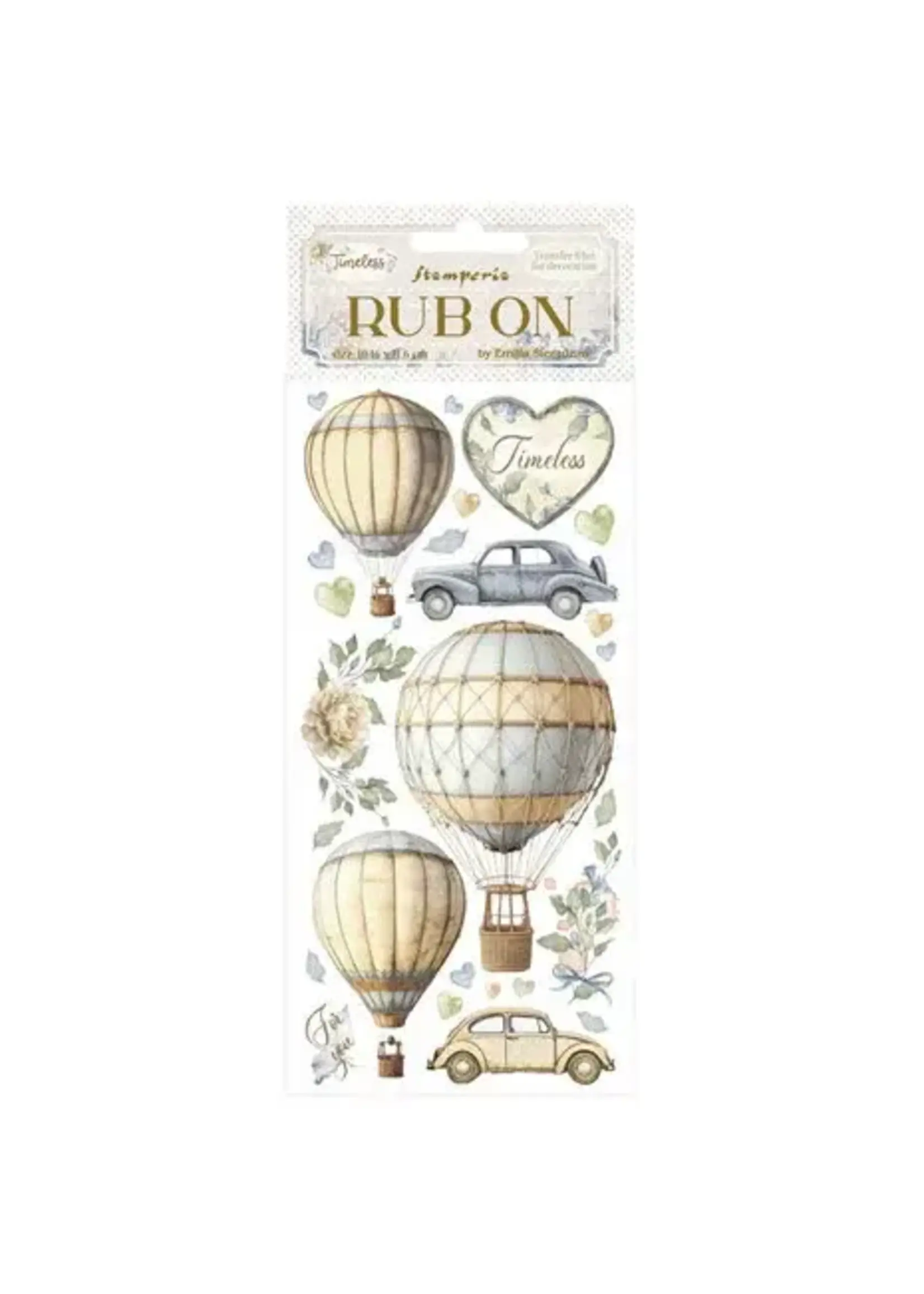 Timeless Rub-On 4x8,5 Inch Air Balloons (DFLRB163)