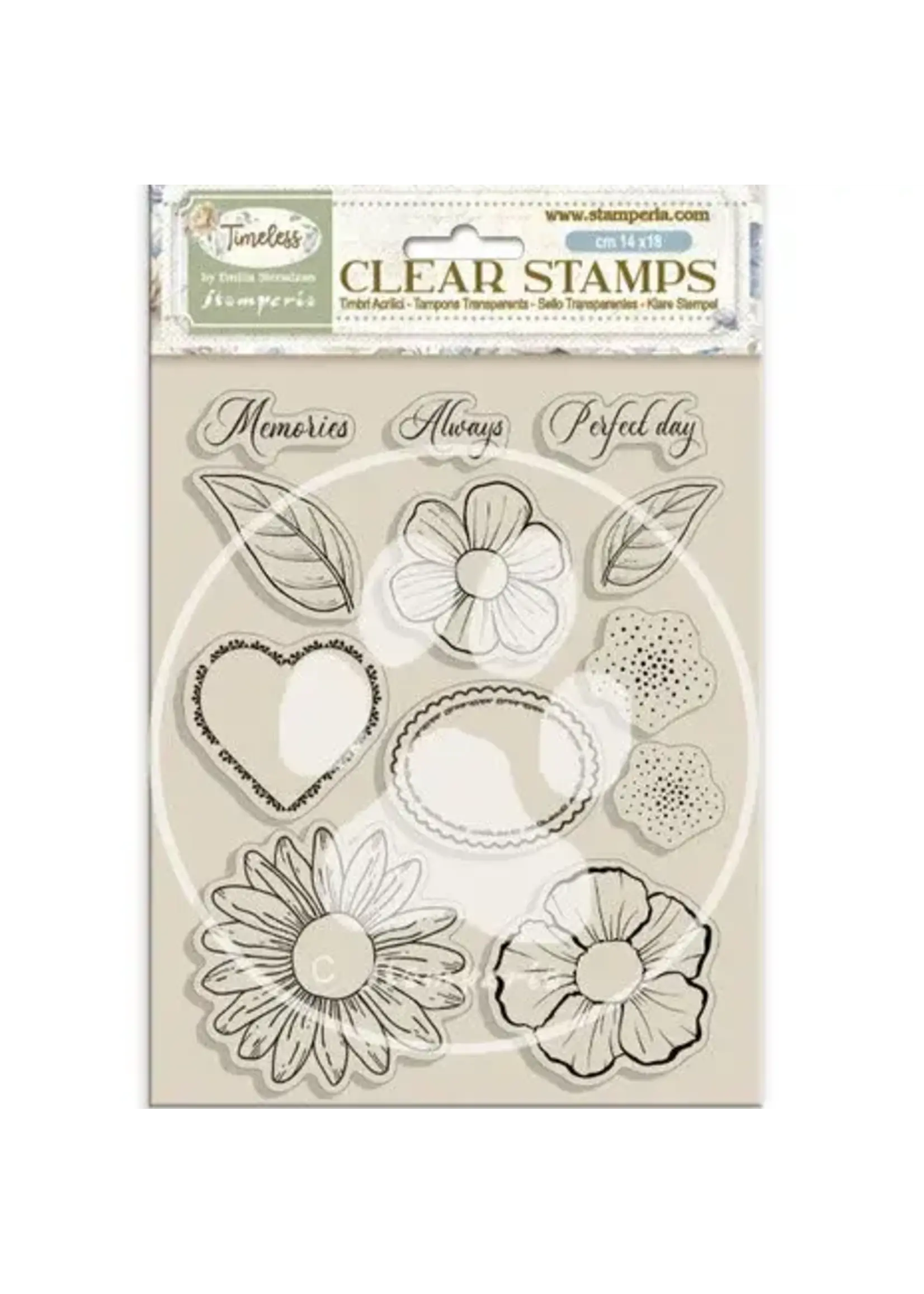 Timeless Clear Stamps Flowers and Hearts (WTK221)