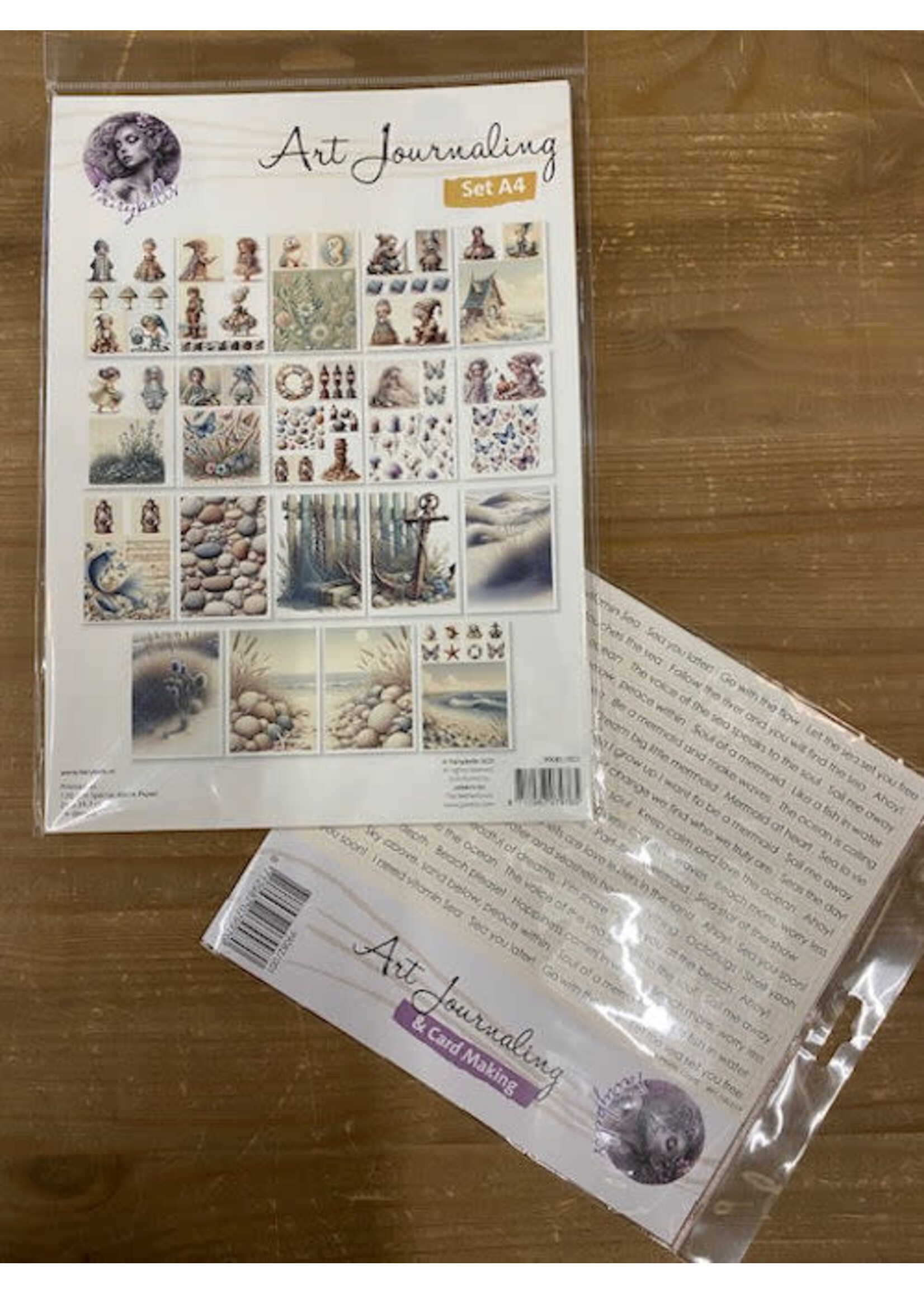 Art Journaling Set A4 - Zomer - Voordeelset met bijpassend stickervel 99082/001
