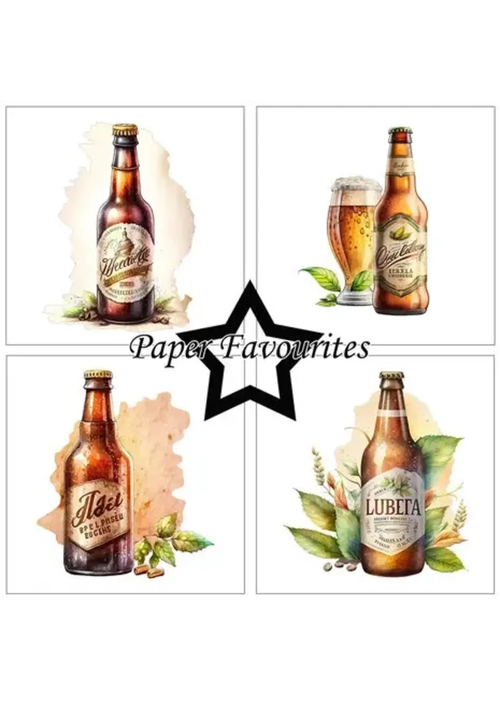 Bottle of Beer 6x6 Inch Paper Pad (PF536)