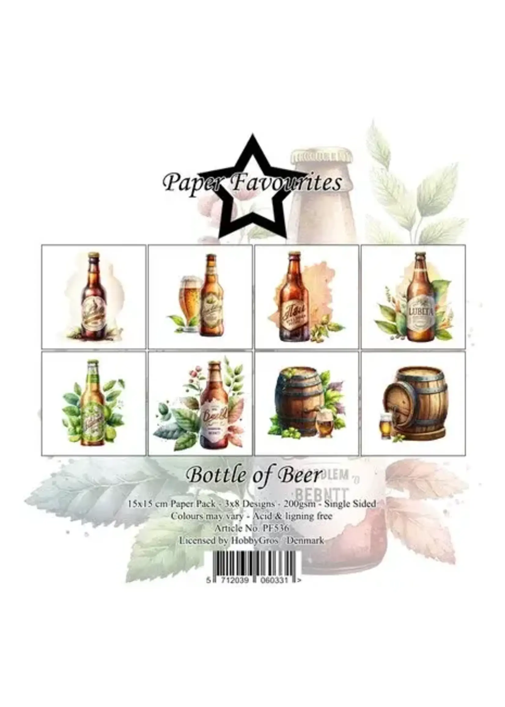 Bottle of Beer 6x6 Inch Paper Pad (PF536)
