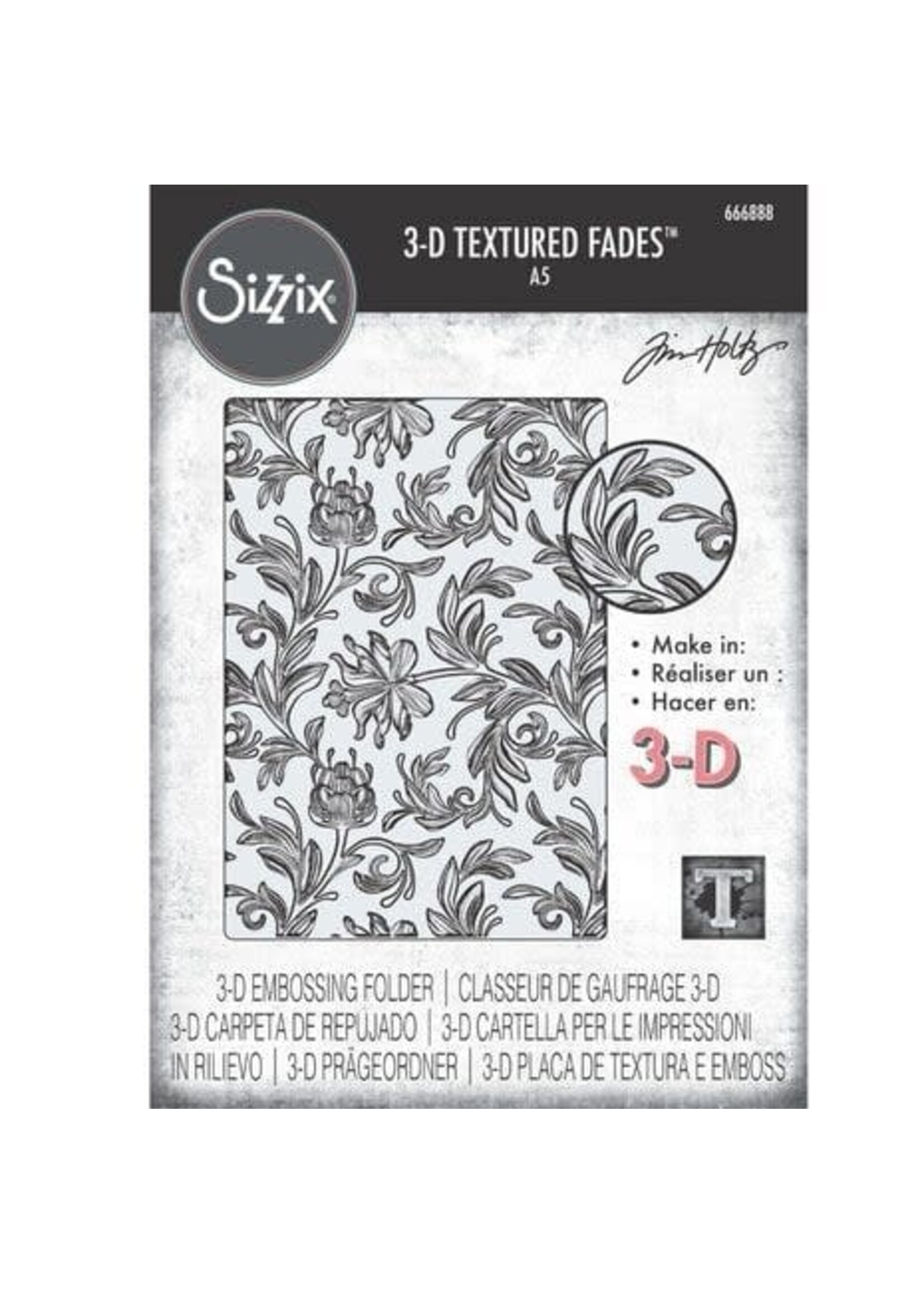 3D textuur vervaagt door Tim Holtz A5 Botanisch Groot (666888)