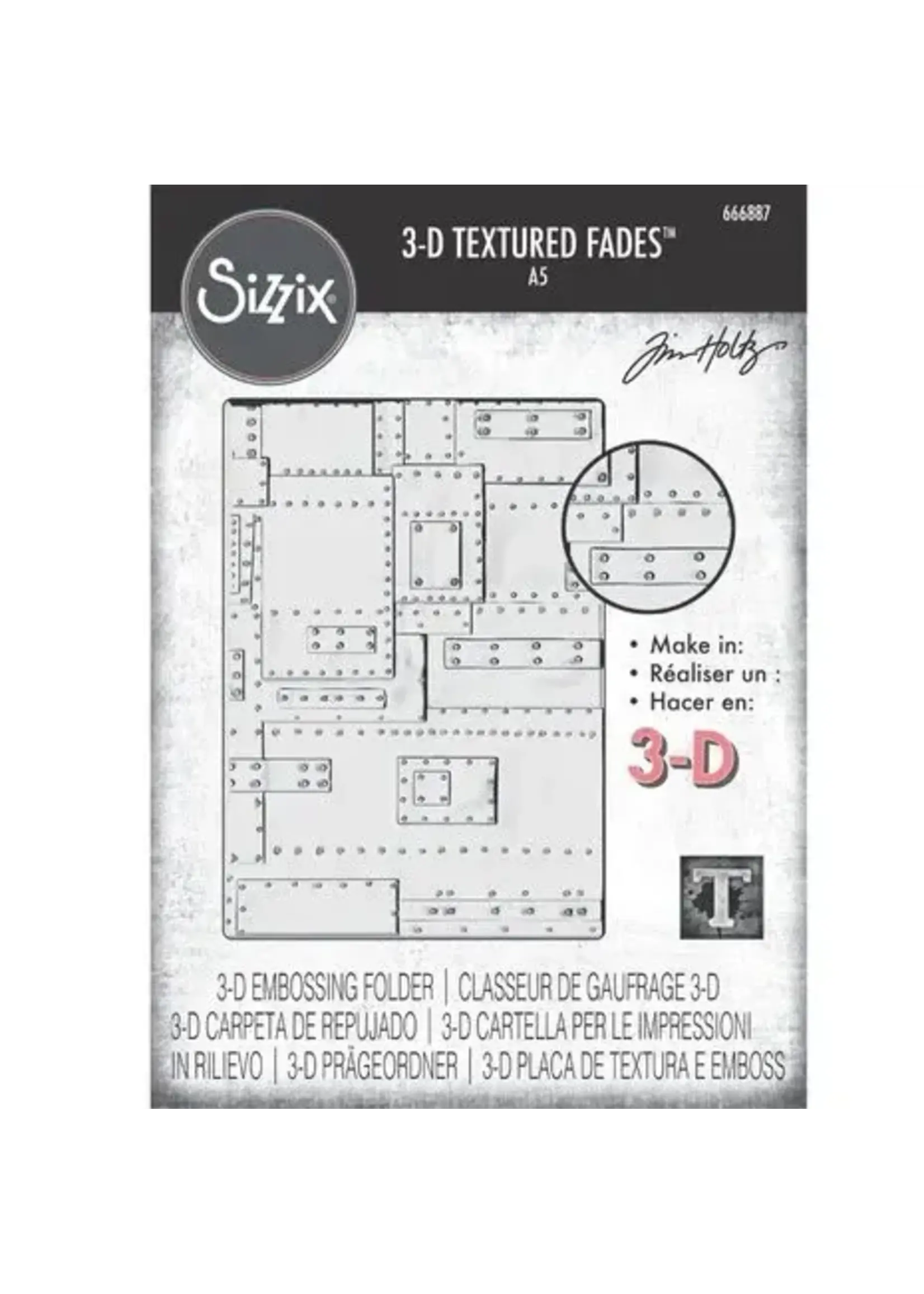 3D-textuur vervaagt door Tim Holtz A5 Foundry Large (666887)
