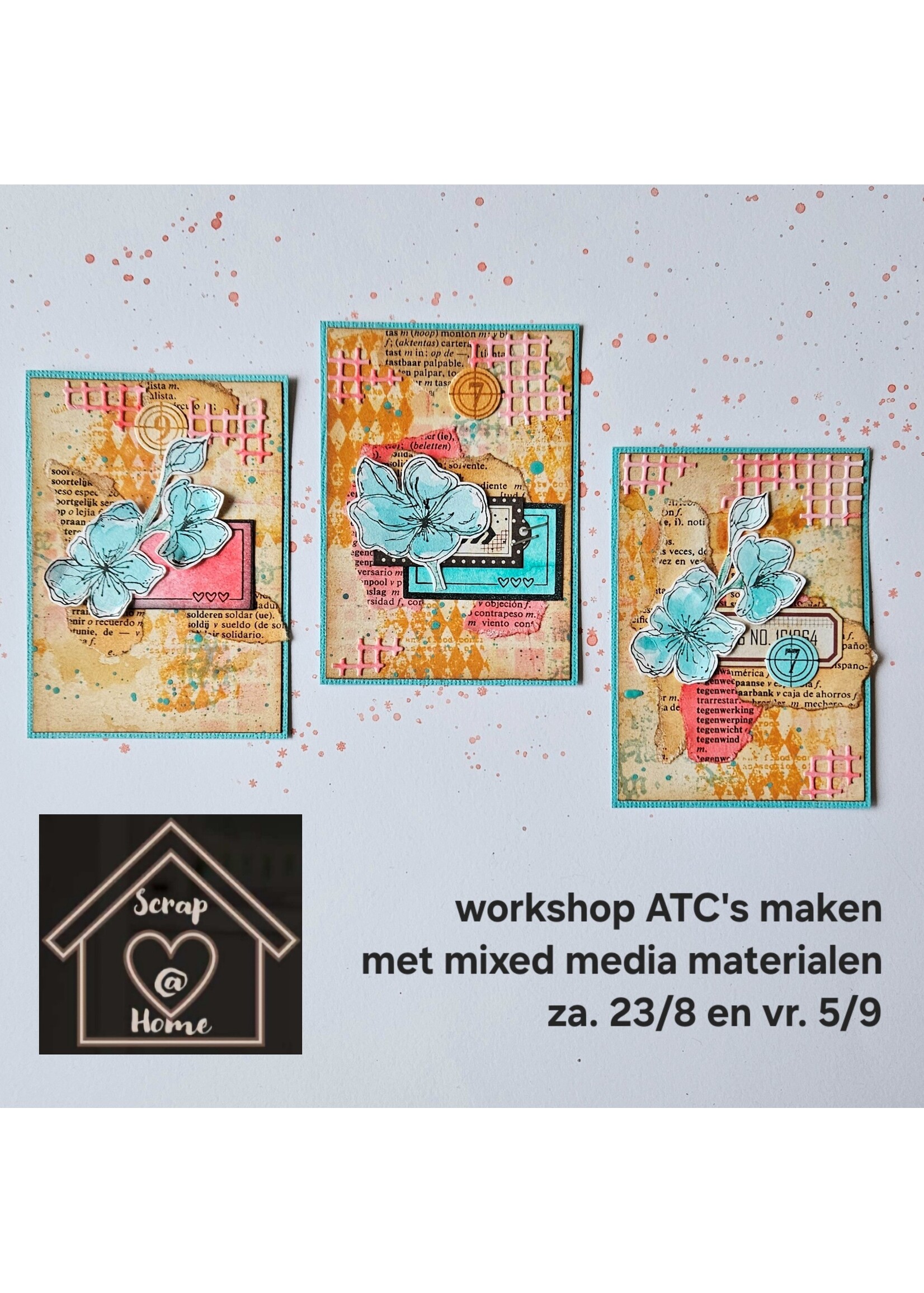 ATC Kaartjes Mixed Media met Hanny 23 augustus
