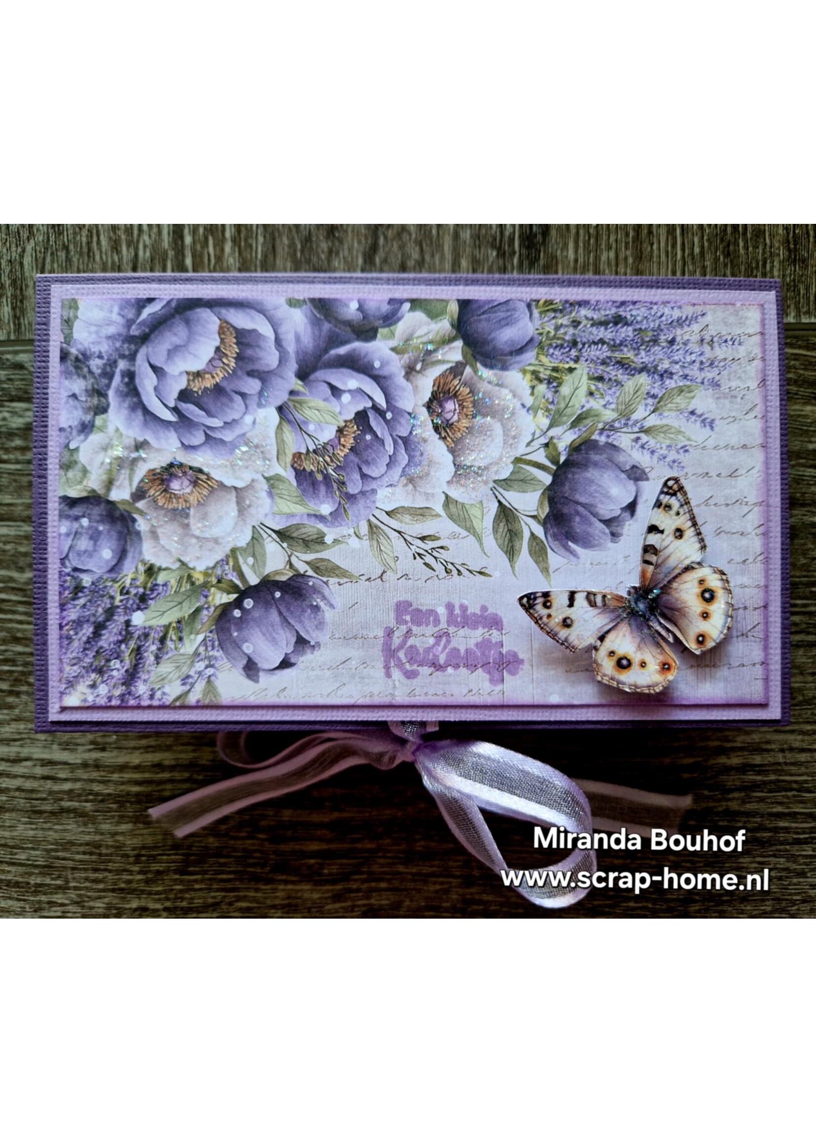 Kaart met merci en theezakjes  Lia en Miranda