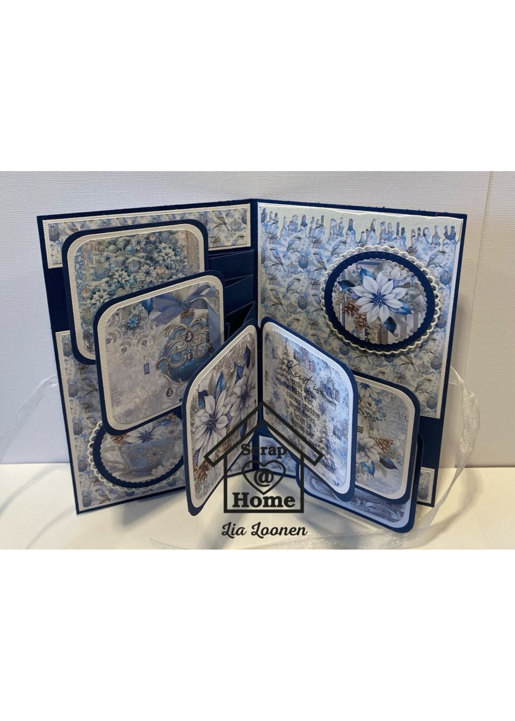 Waaierkaart met Elegance blue Lia