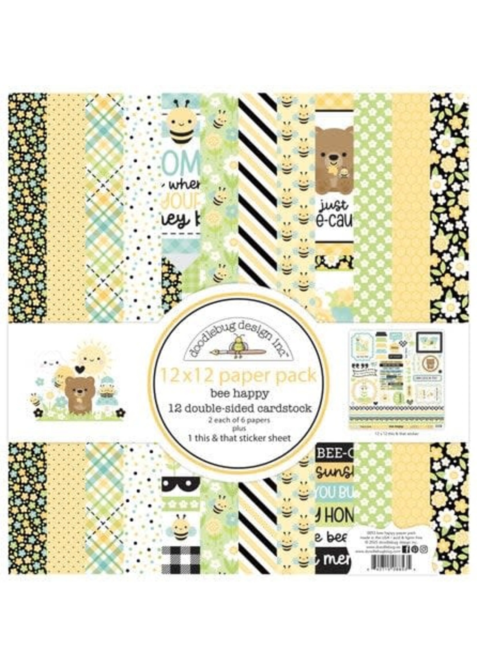 Bee Happy 12x12 Inch Paper Pack (8853)