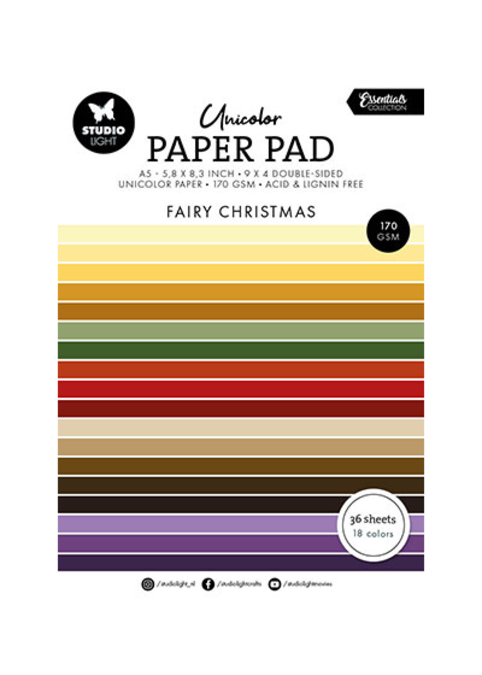 SL-ES-UPP340 - Unicolor Paper Pad Fairy Christmas Essentials nr.340